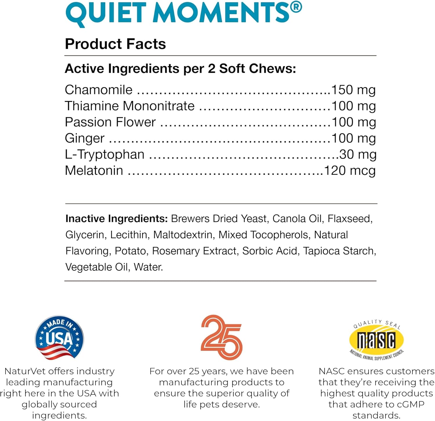 NaturVet Quiet Moments Calming Aid Dog Supplement – Helps Promote Relaxation, Reduce Stress, Storm Anxiety, Fireworks, Motion Sickness for Dogs – Tasty Pet Soft Chews with Melatonin – 70 Ct. - Image 9