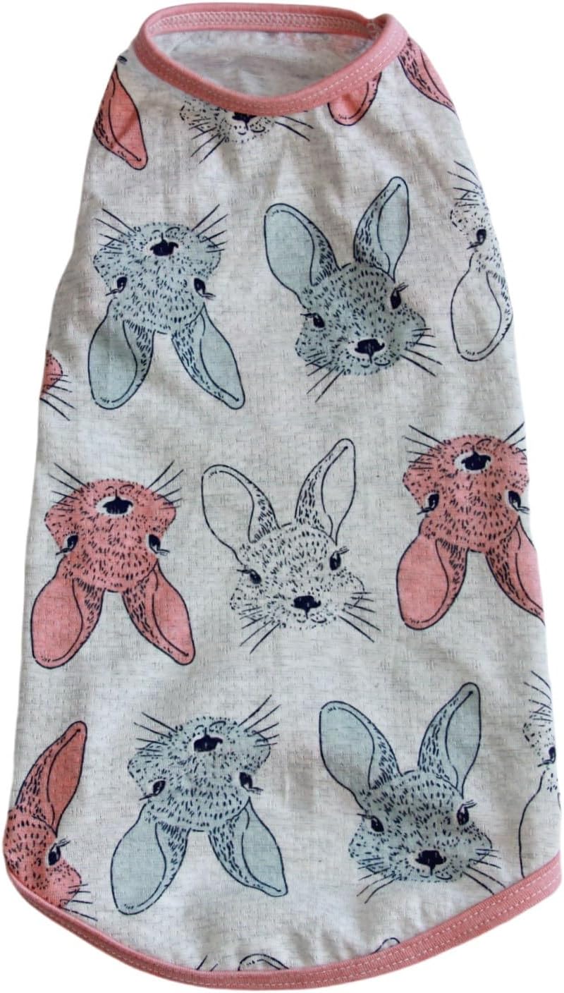 Sphynx Cat Clothes Vest Hairless Cat T-Shirts Pet Kitten Clothes Kitten Shirts Vest Cats & Small Dogs Apparel (Easter Bunny, Small) - Image 4