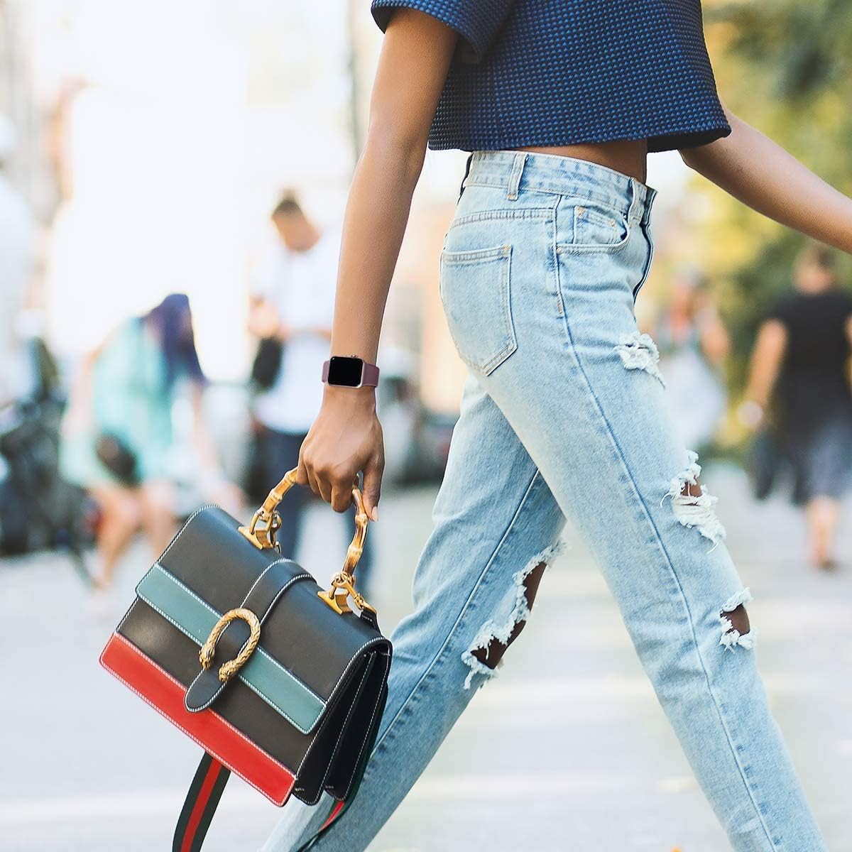 6 Pack Sport Bands Compatible with Apple Watch Band 38mm 40mm 41mm 42mm 44mm 45mm 49mm 46mm,Silicone Waterproof Strap Compatible with iWatch Apple Watch Series 10 9 Ultra 8 7 6 5 4 3 2 1 SE Women Men - Image 3