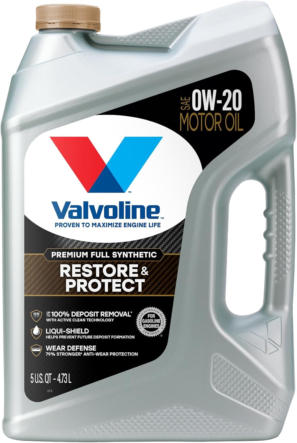 Valvoline Restore & Protect Full Synthetic 0W-20 Motor Oil 5 QT - Image 2