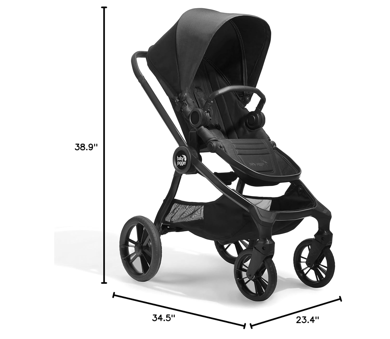 Baby Jogger® City Sights® Stroller - Convertible Stroller with Compact Fold, Rich Black - Image 8