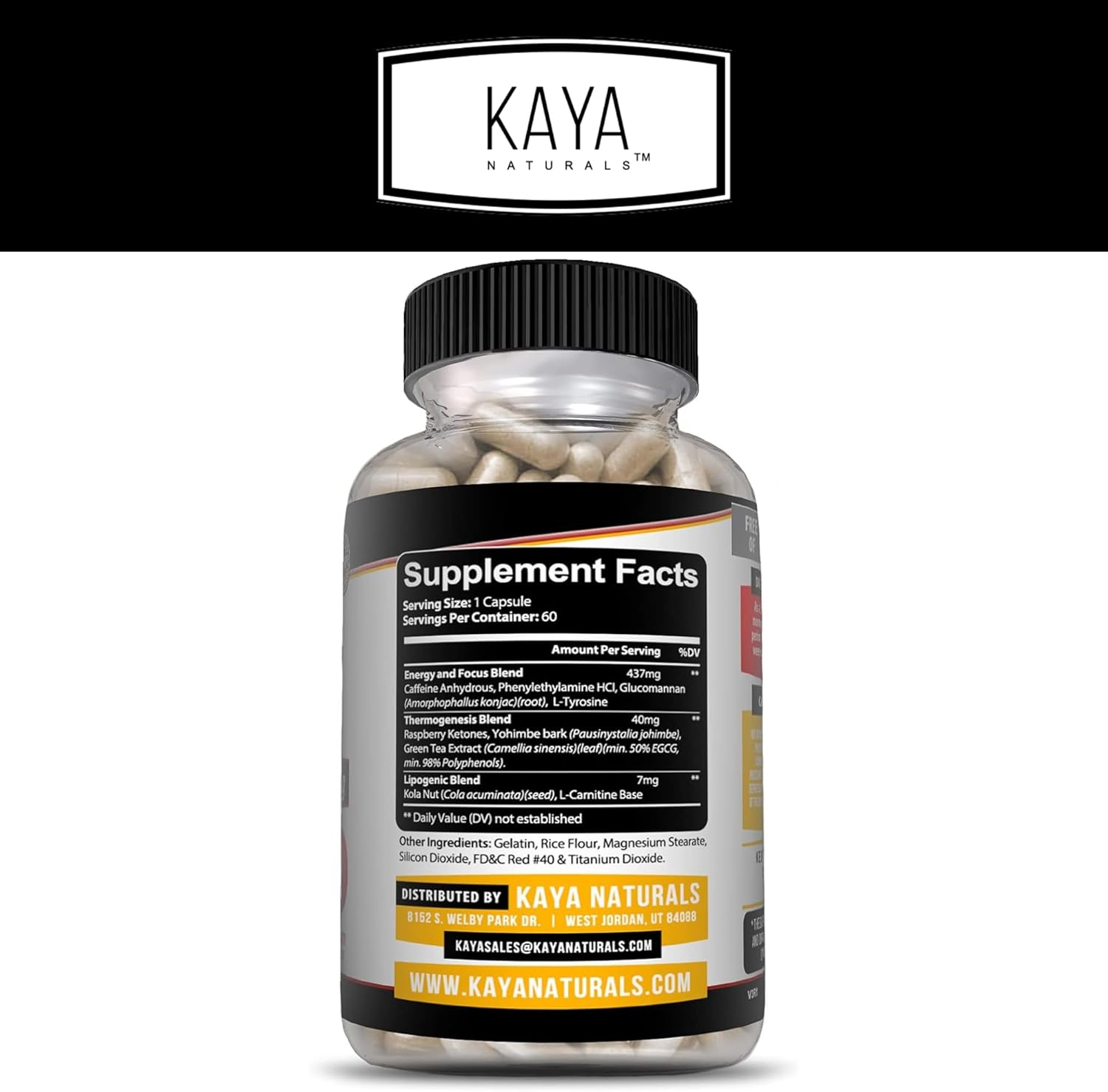 Kaya Naturals Supreme Fat Burner - Weight Loss Pills Women & Men - Appetite Suppressant Supplement - Powerful Thermogenic Diet Pills - Natural Energy Boost Oxy Burn 60 Count - Image 3