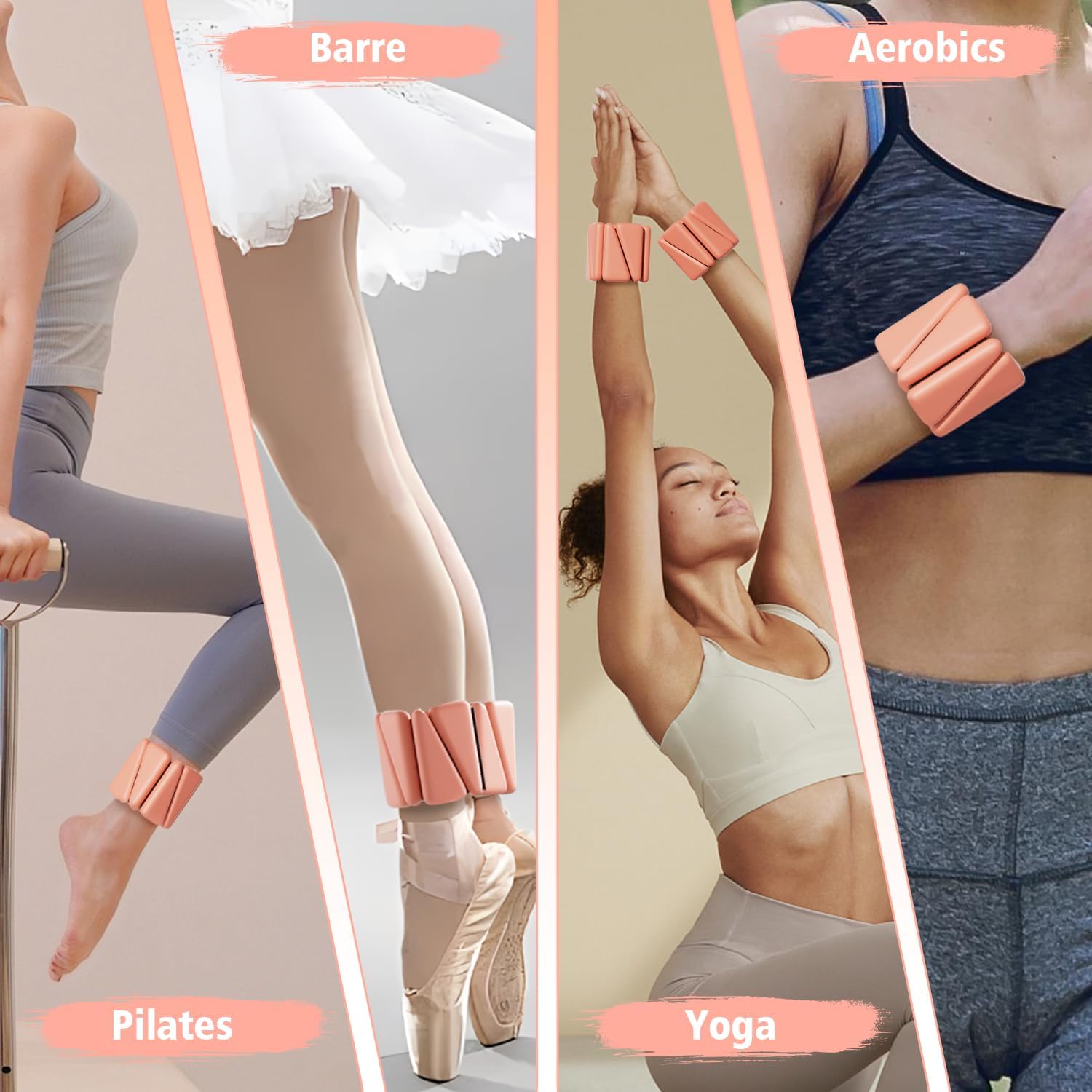 T98 Wrist & Ankle Weights for Women Men, Wearable Wrist Weights Set of 2(1Lbs Each), Adjustable Arm Leg Bracelet Weights for Strength Training, Aerobics, Barre, Suit for Home Outdoor Workout - Image 8