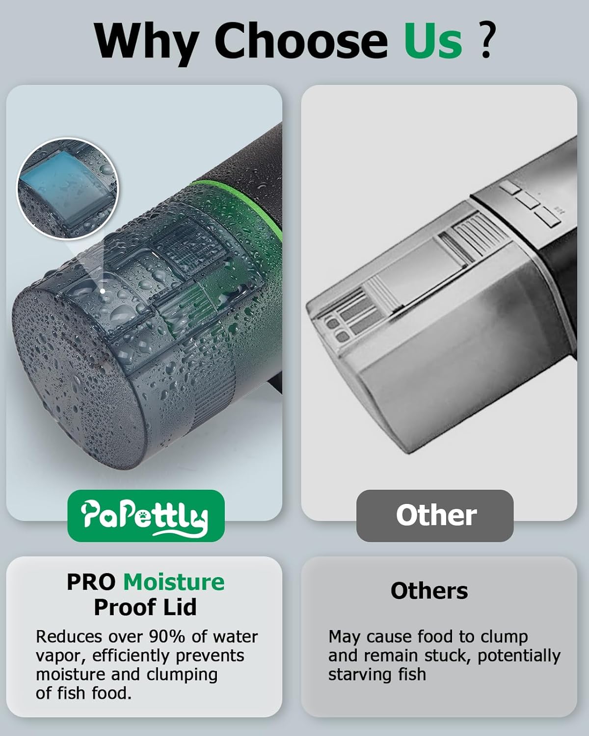 Automatic Fish Feeder for Aquarium, Auto Fish Food Dispenser with Timer and Feeding Ring, Moisture-Proof, Smart Fish Tank Vacation Feeder with 2 AAA Batteries - Image 7