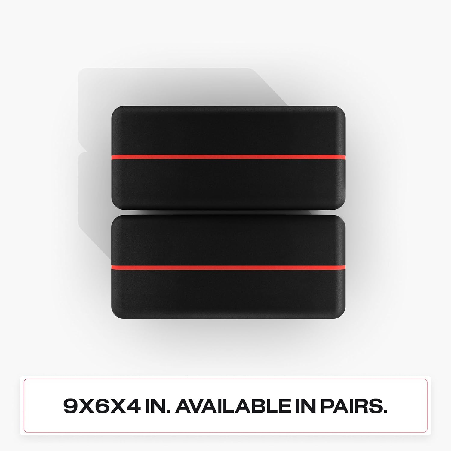 Peloton Yoga Block | Premium EVA Foam Yoga Blocks Available in Set of Two with Curved Edges and Corners, Accessories for Beginner and Advanced Yoga, 9 x 6 x 4 inches, Black/Red - Image 3