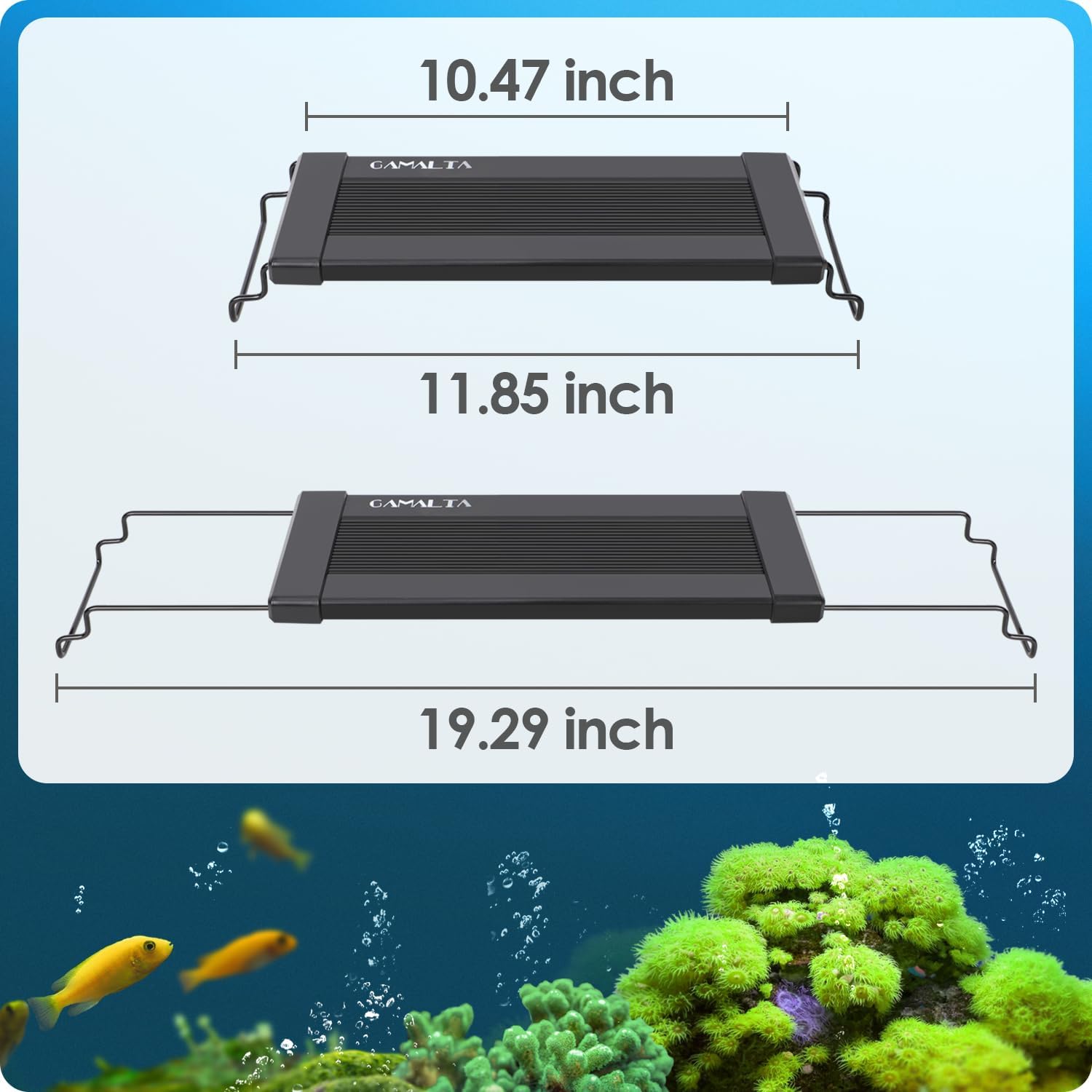Aquarium Light, 14W 24/7 Natural Mode - Sunrise/Daylight/Moonlight Mode and Custom Mode with Expandable Bracket, Adjustable Timer and 7 Color Brightness for 12~18IN Fish Tank - Image 7