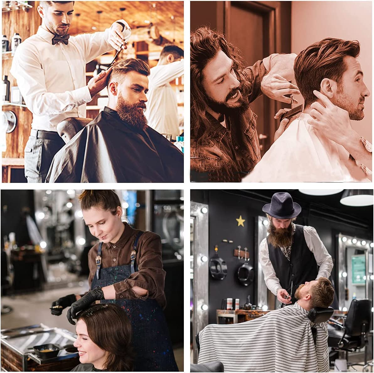 Sirabe 10 PCS Hair Cutting Scissors Set, Professional Haircut Scissors Kit with Cutting Scissors, Thinning Scissors, Comb, Cape, Clips, Black Hairdressing Shears Set for Barber, Salon, Home - Image 8