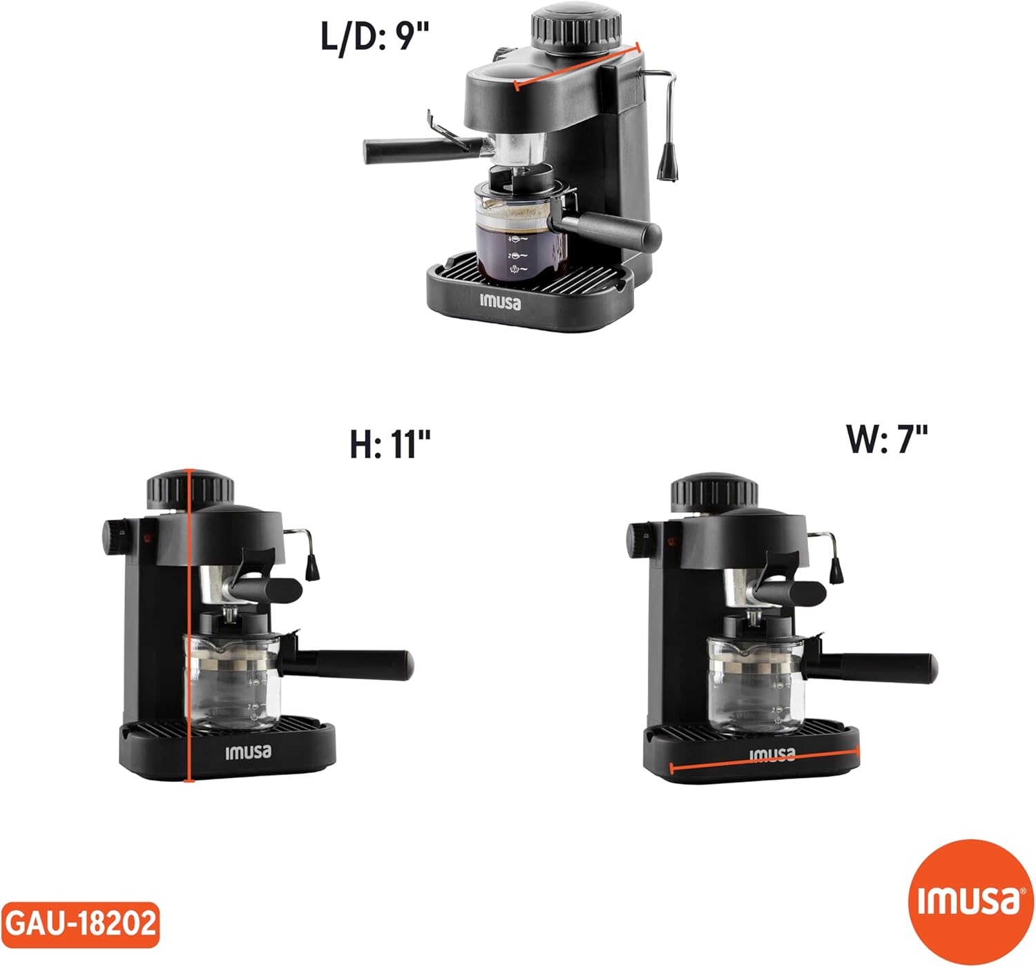 IMUSA USA GAU-18202 4 Cup Espresso/Cappuccino Maker,120 volts, Black - Image 10