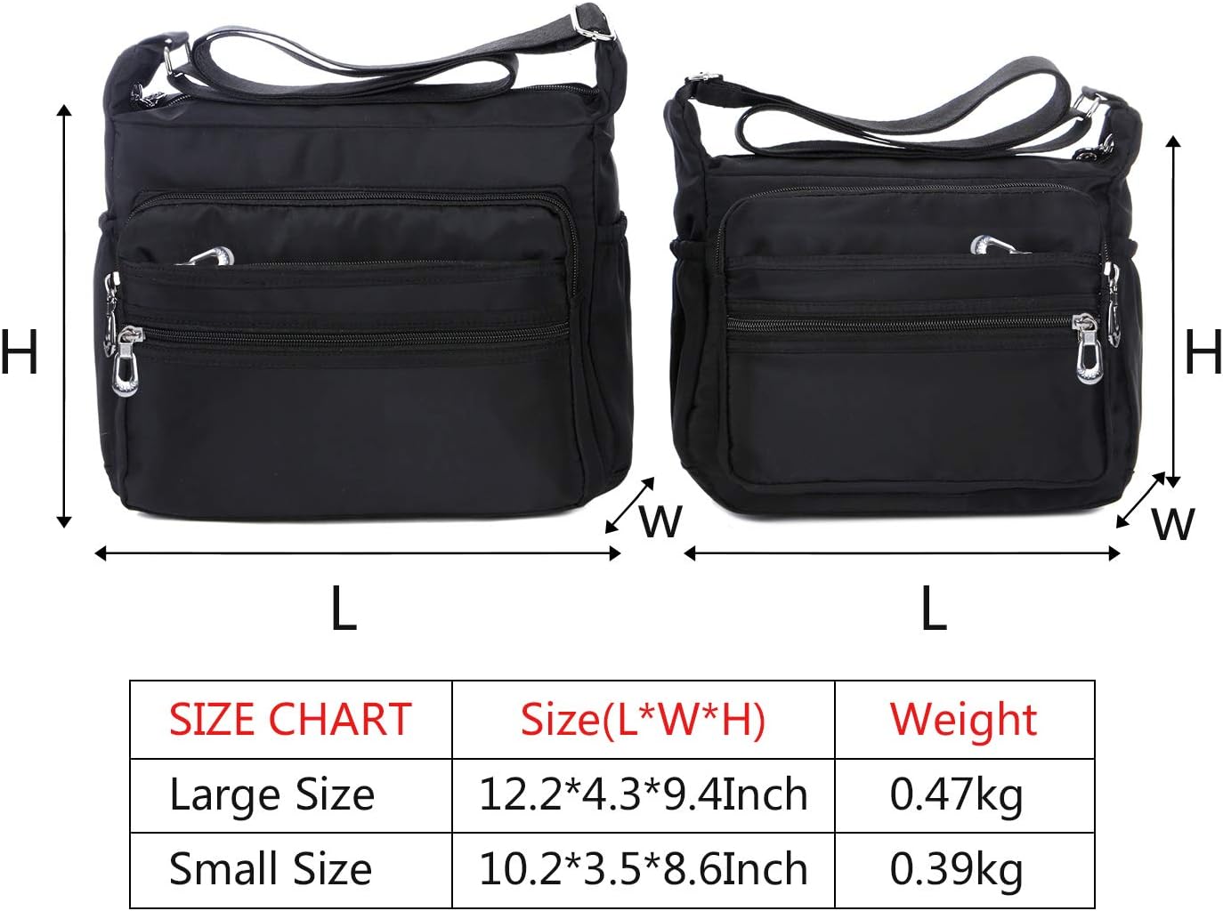 Crossbody Bag for Women Waterproof Shoulder Bag Messenger Bag Casual Nylon Purse Handbag - Image 3