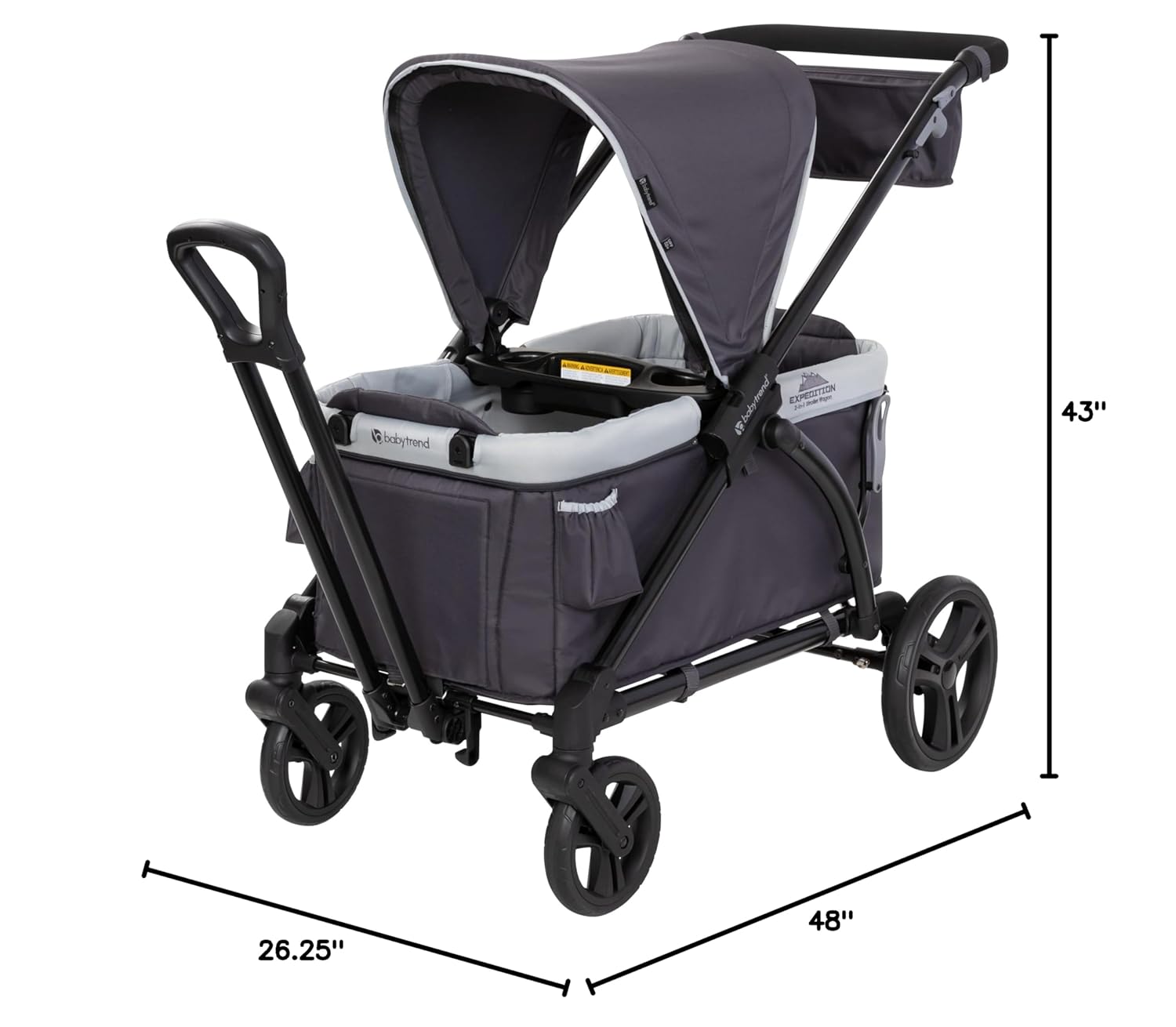 Baby Trend Expedition Stroller Wagon, Liberty Midnight - Image 13