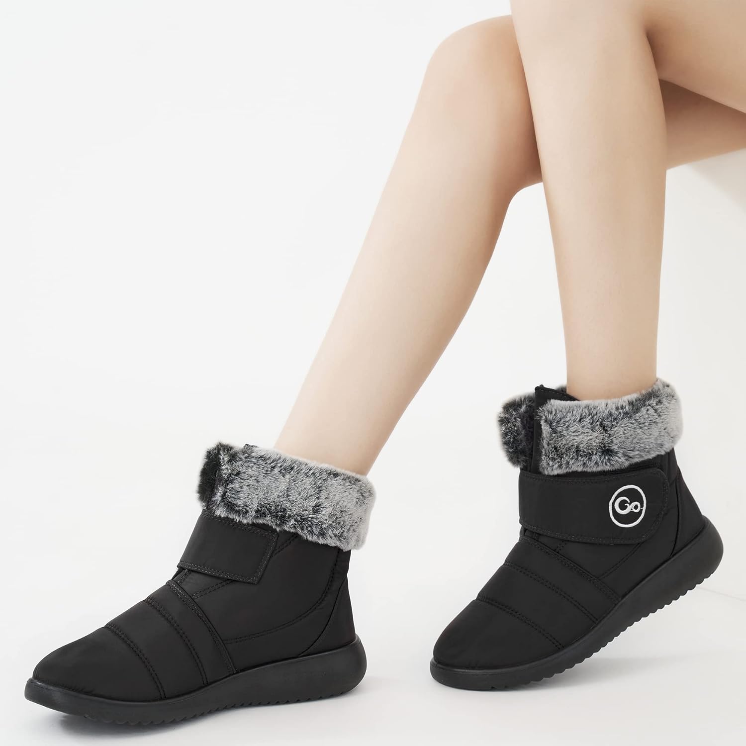 Women Snow Boots Winter Shoes With Hook Loop Comfortable Fur Lined Boots for Women Waterproof Slip On Booties Warm Anti Slip Shoes - Image 8