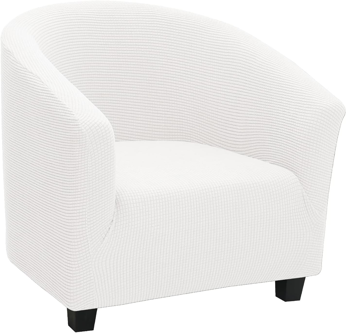 Club Chair Slipcover Polyester Blend Soft Sofa Furniture Protector Armchair Cover Stretch with Elastic Bottom Feature Textured Machine Washable Jacquard Knitted Fabric - Image 2