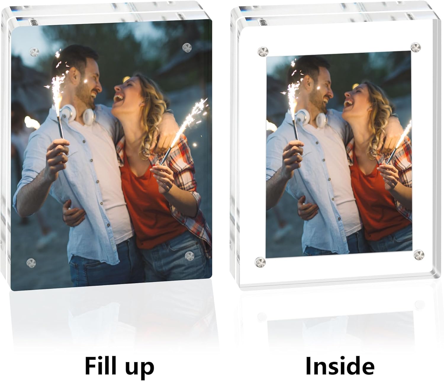 3 Pack Acrylic Picture Frames 57, Clear Magnetic Frames, Minimalist Free Standing Photo Display - Image 6