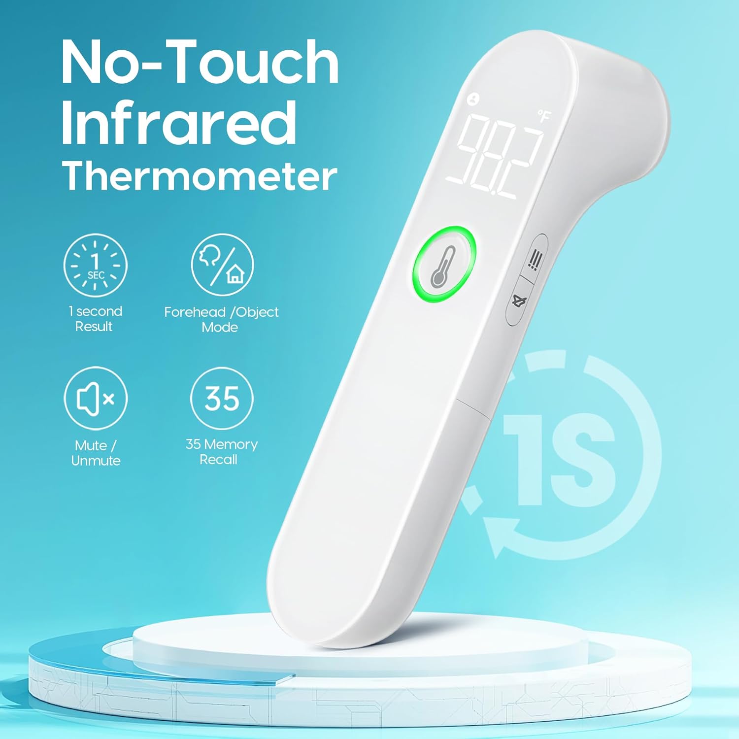 Thermometer for Adults and Kids, Fast Accurate Baby Thermometer, FSA HSA Eligible, Fever Alarm & Mute Mode, Baby Essentials - Lifetime Support - Image 3