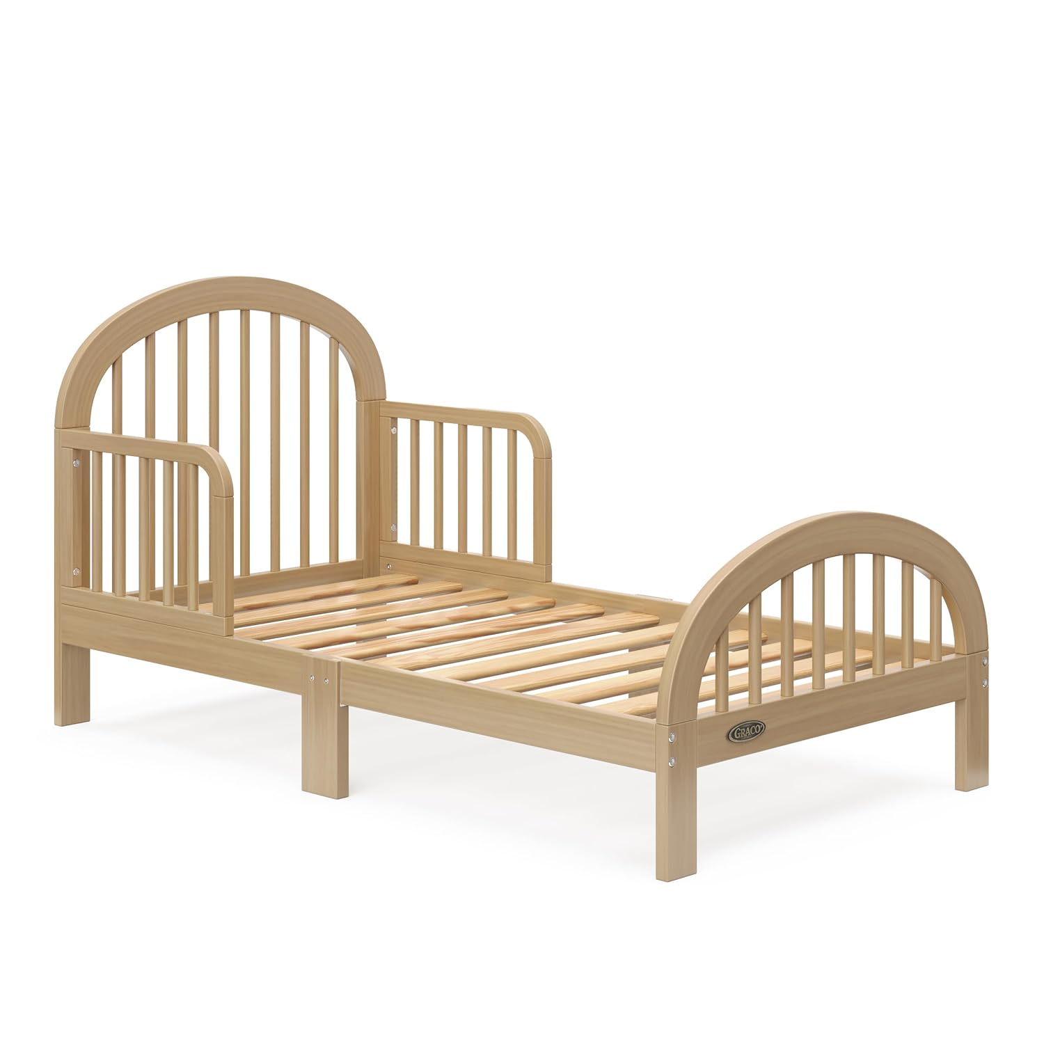 Graco Olivia Toddler Bed (Driftwood) - GREENGUARD Gold Certified, Includes Toddler Safety Guardrails, Fits Standard Crib & Toddler Mattress, Stylish Arched Design - Image 10