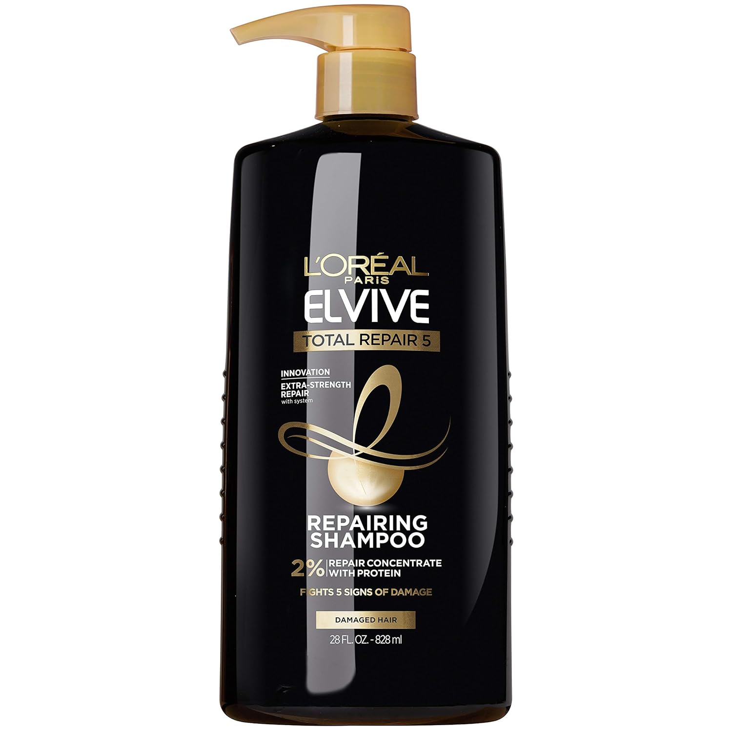 L'Oreal Paris Elvive Total Repair 5 Repairing Shampoo for Damaged Hair Shampoo with Protein and Ceramide for Strong Silky Shiny Healthy Renewed Hair 28 Fl Oz - Image 2