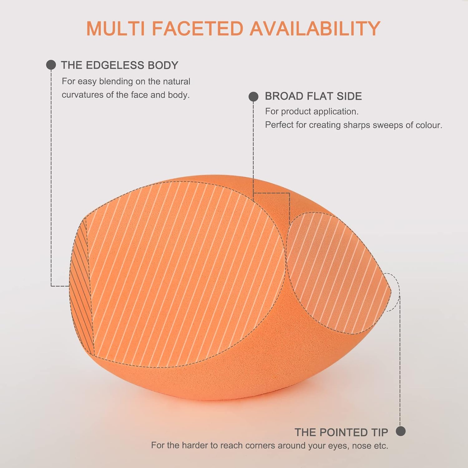 XL EXTRA LARGE Make Up Beauty Sponges Blender-Product contains: 1x Extra Large(10 cm) and 1 Sponge Holder-for Dry & Wet Use for Face Body , Blush Cream, Liquid Foundation Powder Application - Image 3