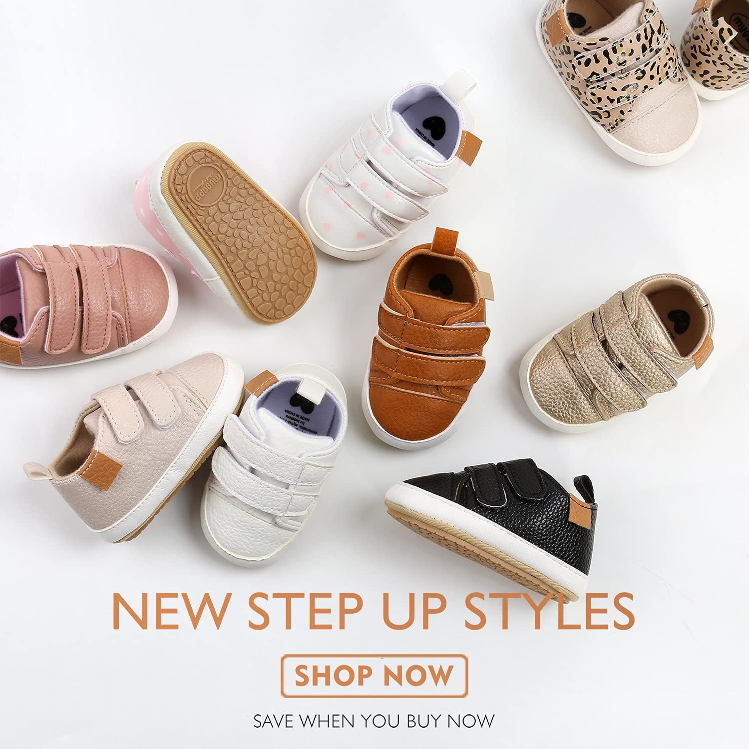 SOFMUO Baby Boys Girls High Top Ankle PU Leather Sneakers Soft Rubber Sole Infant Moccasins Newborn Oxford Loafers Anti-Slip Toddler Wedding Uniform Dress Shoes - Image 3