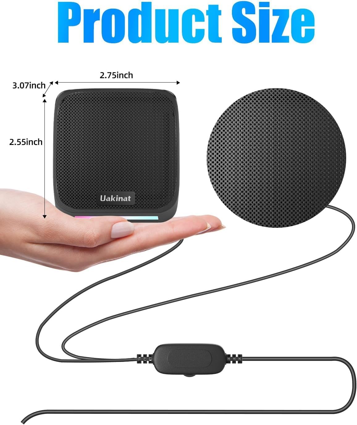 Computer Speakers,Computer Speakers for Desktop PC,Desktop Speakers,Small Computer Speakers USB Powered 3.5mm Aux Speaker for PC,Laptop,Tablet,Phone - Image 4