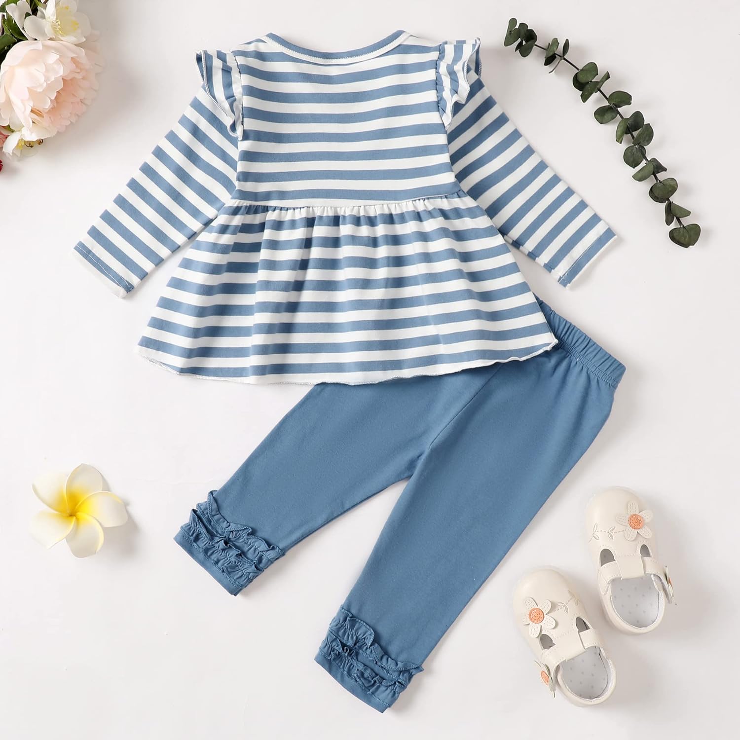 Baby Girl Clothes Toddler Girl Outfits Ruffle Shirt Pants Cute Infant Outfit Set Baby Girl Fall Winter Clothes - Image 4
