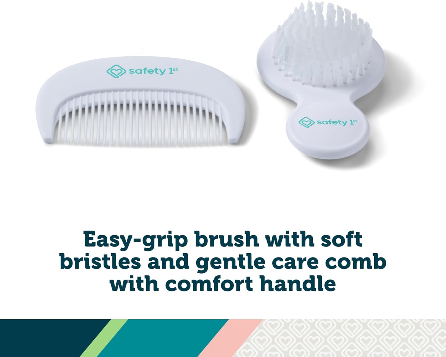 Safety 1st Deluxe Baby Healthcare and Grooming Kit, Pyramids Aqua, Newborn Baby Essentials, One Size, 24 Pieces - Image 6