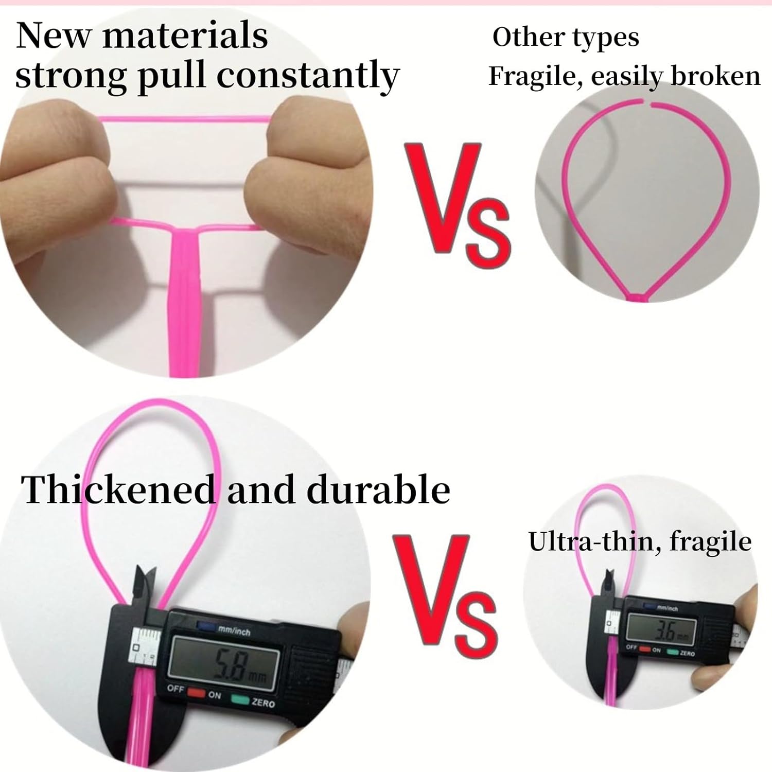 Aigee 6pcs Topsy Tail and Hair Loop Styling Tool Set - Ponytail Makers, French Braid Loops in Large and Small, Hair Pull Through Tools (Pink, Blue, Purple) for Women and Girls - Image 4