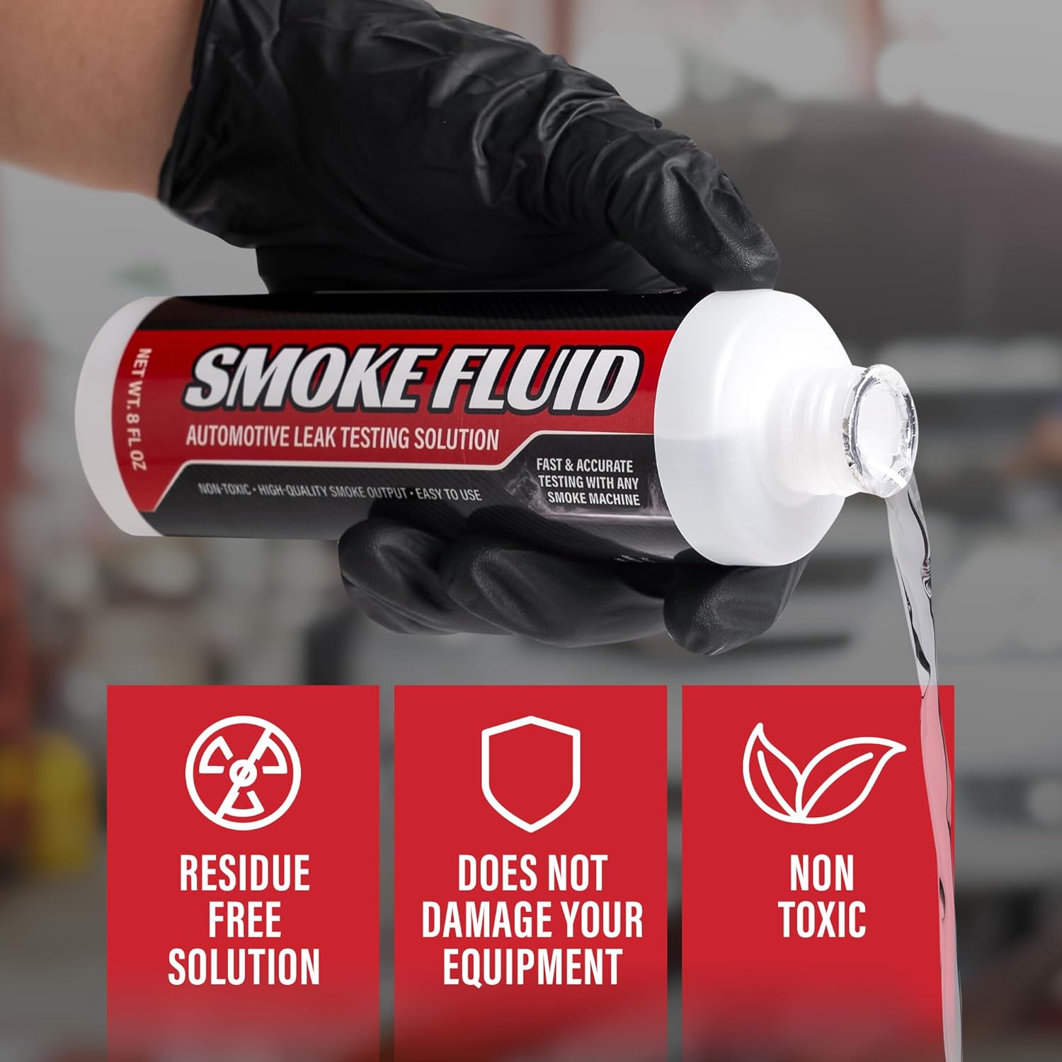 Smoke Fluid Solution for Automotive Leak Detection – Clean & High-Density Smoke Fluid Works w/All Diagnostic Smoke Machine- for EVAP, Vacuum, Exhaust, Turbo, Super Chargers, Fuel & Intake - 8 Fl Oz - Image 4