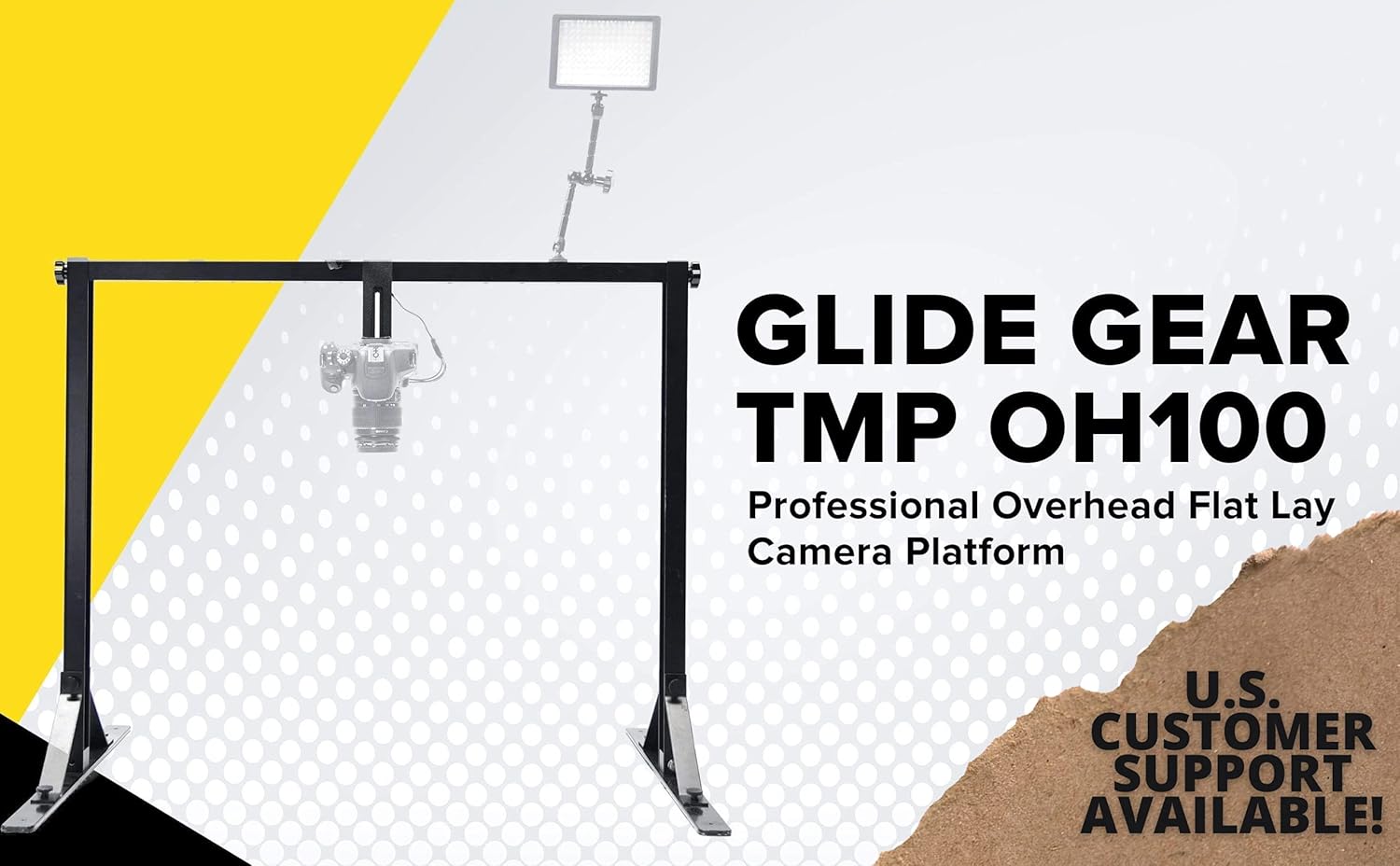Glide Gear OH100 Professional Metal Overhead Table Top Mount Stand Photography Studio DSLR Video Camera iPhone Top Down Platform - Image 7