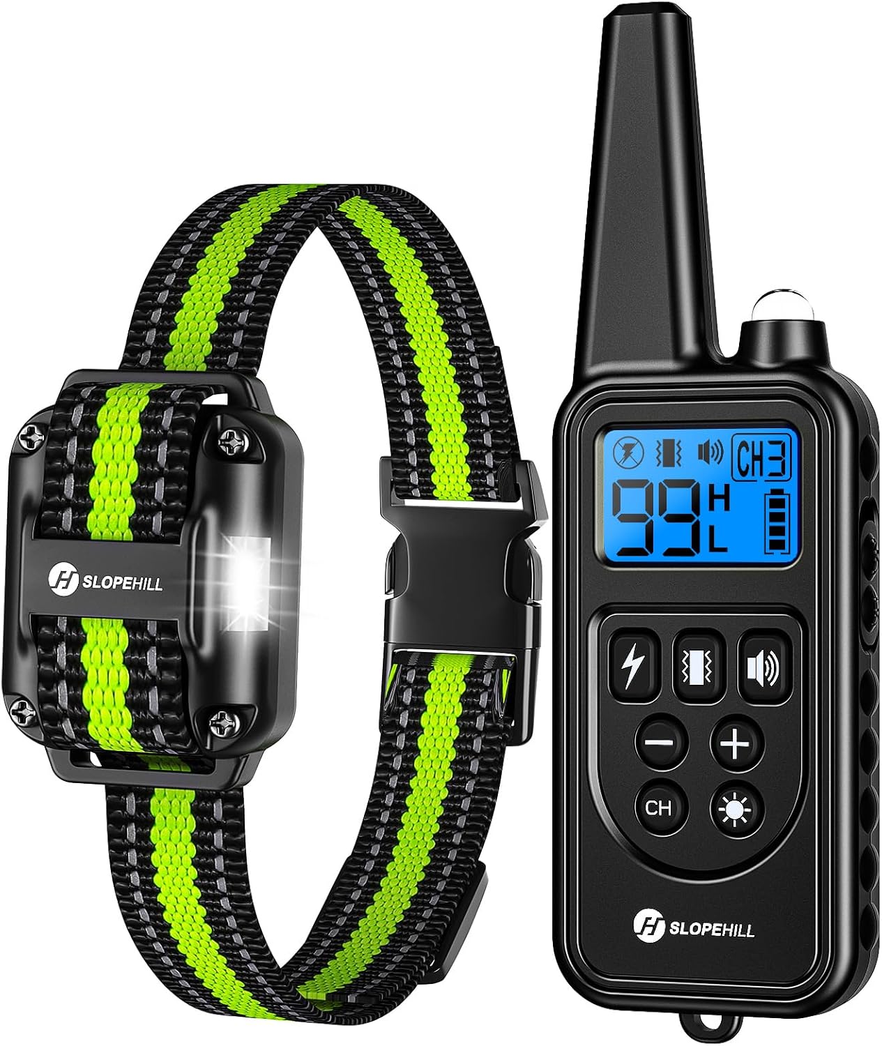 Dog Training Collar with 7 Training Modes, 2600Ft Remote Electronic Dog Shock Collar, Electric Shock Collar for Small Medium Large Dogs (Green) - Image 2