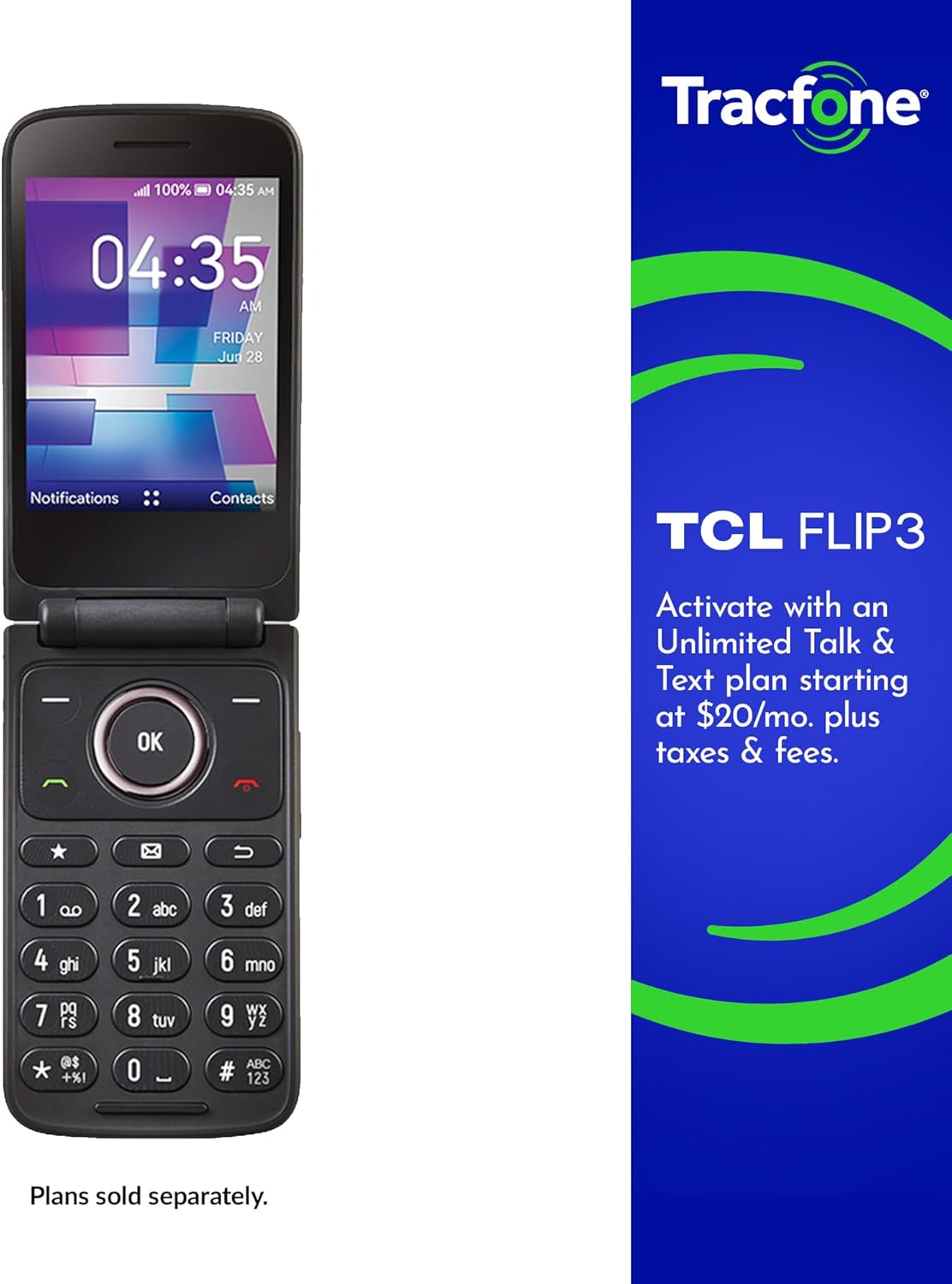 Tracfone| TCL FLIP 3 | Locked| 13GB | 1850mAh Battery |5MP Video Capable Camera| Stone Gray - Image 3