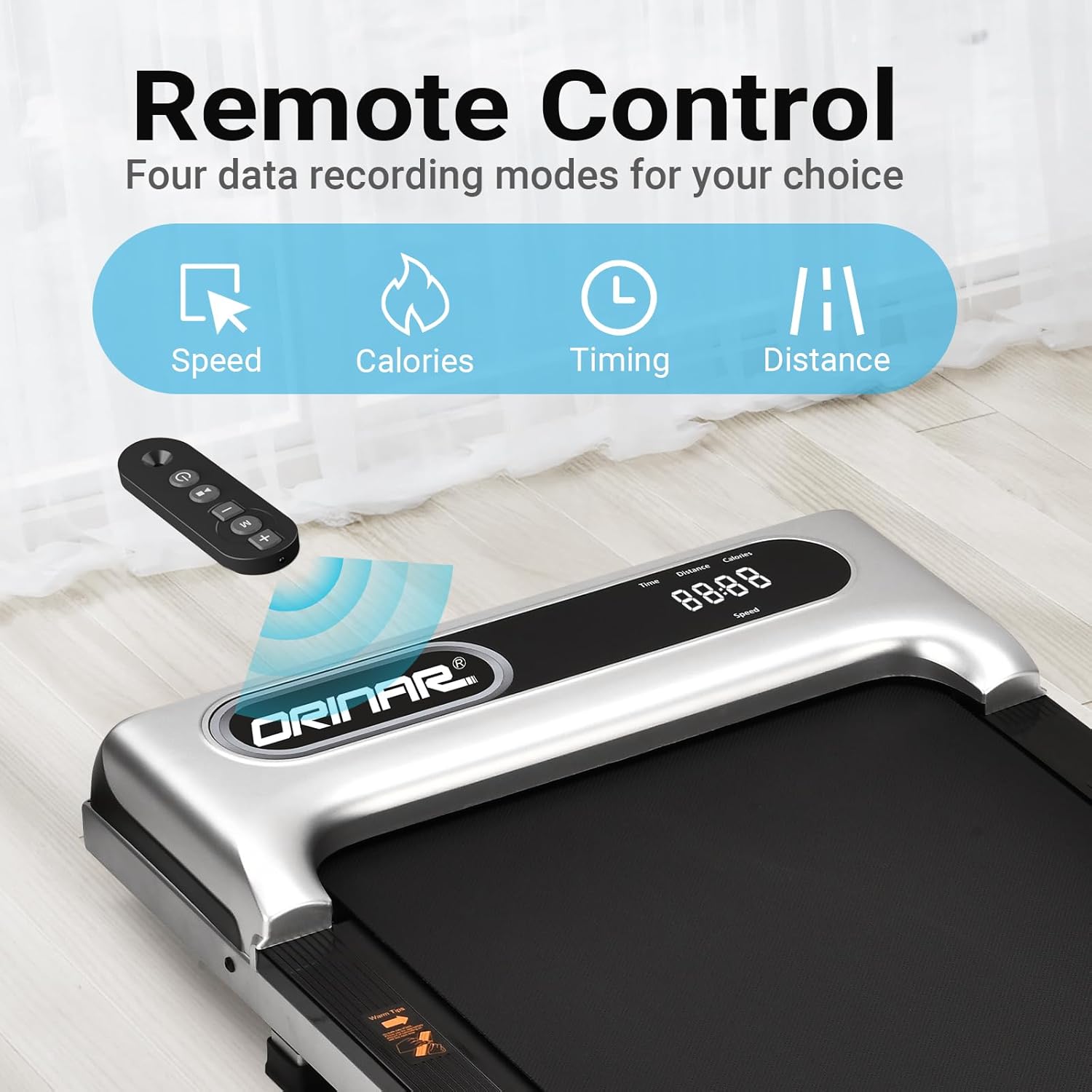 Walking Pad, Under Desk Treadmill for Home and Office, 2.5 HP Portable Treadmill, 3 in 1 Walking Jogging Running Machine with Remote Control, LED Display - Image 5