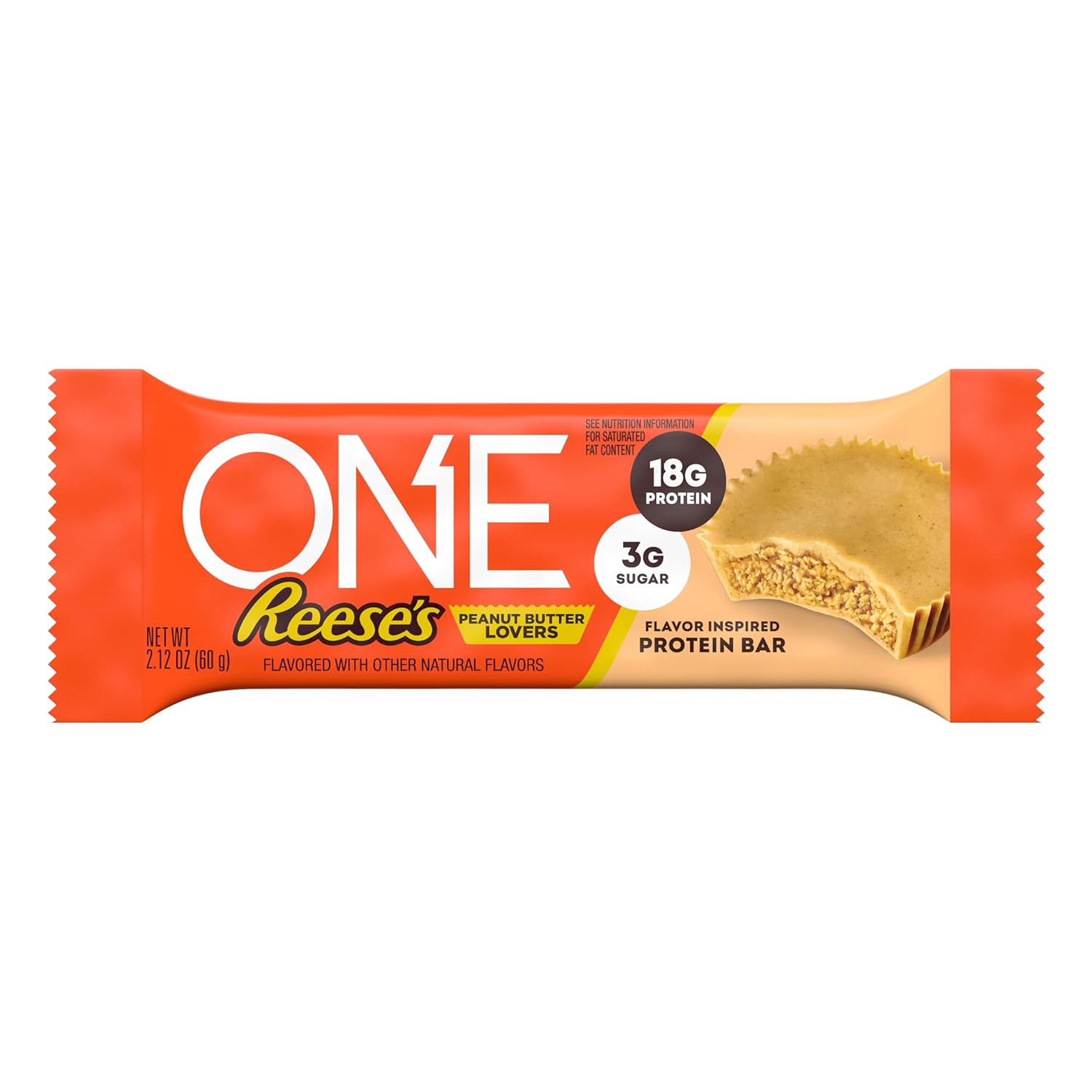 ONE Protein Bars, Reese's Peanut Butter Lovers, Gluten Free with 18g Protein and 3g Sugar, Pantry Staples, 2.12 oz (12 Count) - Image 3