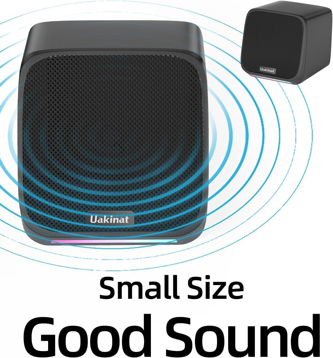 Computer Speakers,Computer Speakers for Desktop PC,Desktop Speakers,Small Computer Speakers USB Powered 3.5mm Aux Speaker for PC,Laptop,Tablet,Phone - Image 5