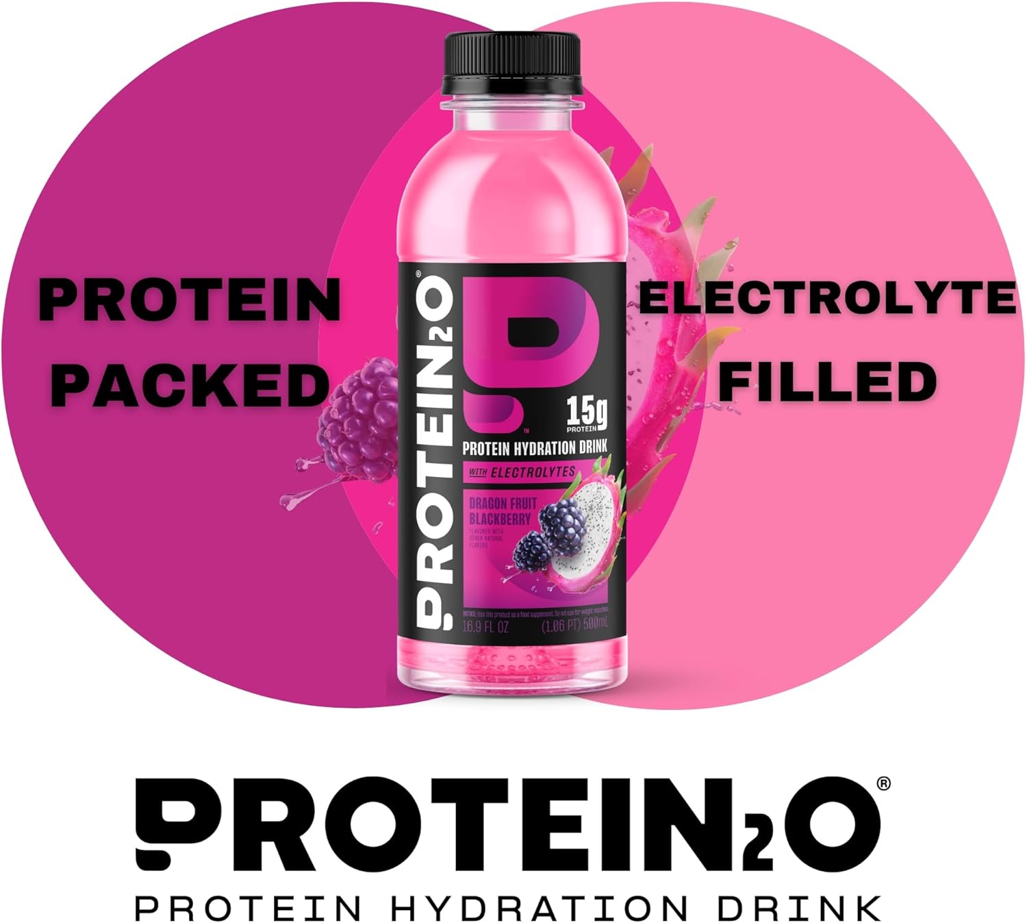 Protein2o 15g Whey Protein Isolate Hydration Drink, 350mg of Electrolytes, Vitamins B5 & B6, Low Sugar, Flavor Fusion Variety Pack, 16.9 oz Bottle (Pack of 12) - Image 10