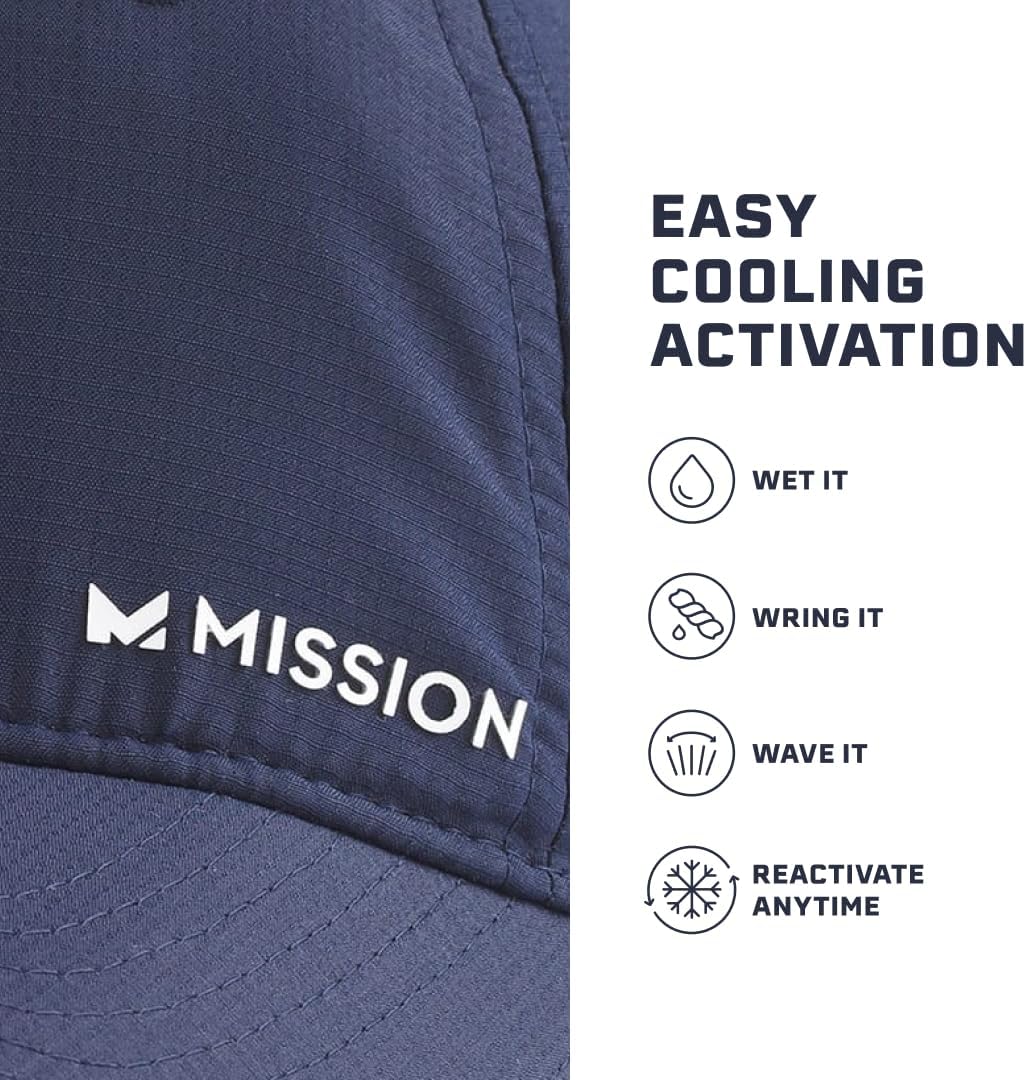 MISSION Cooling UPF Performance Hat - Unisex One Size Cap for Workouts, Golf & Running - Sweat & Water Activated Technology - Image 4
