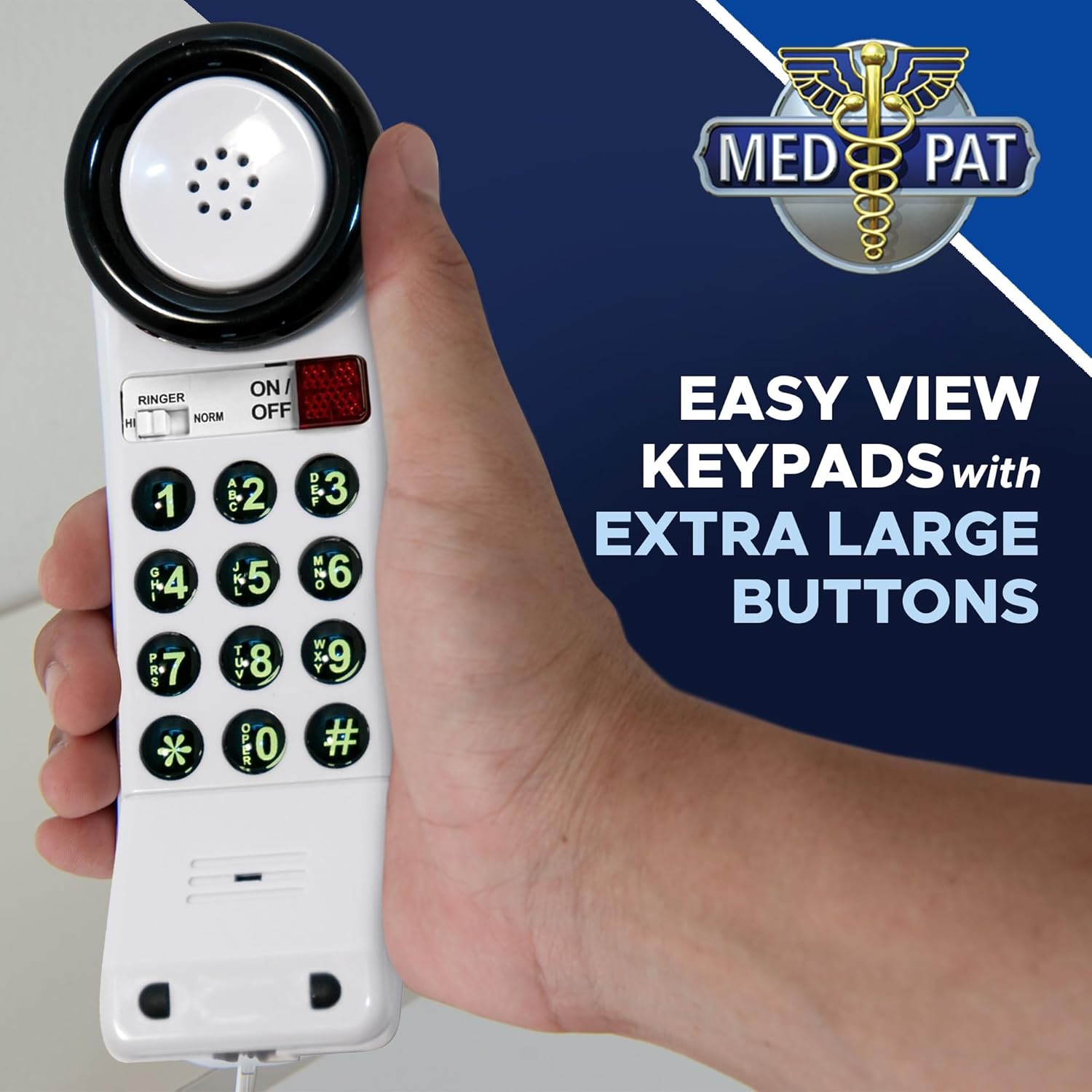 XL88Q - Easy to Use One-Piece Telephone with Ring/in-Use Light Indicator, Extra Loud-Extra Clear Volume Boost, for Busy Settings, Elderly & Teenagers, Corded Landline Telephone, Pack of 1 - Image 6
