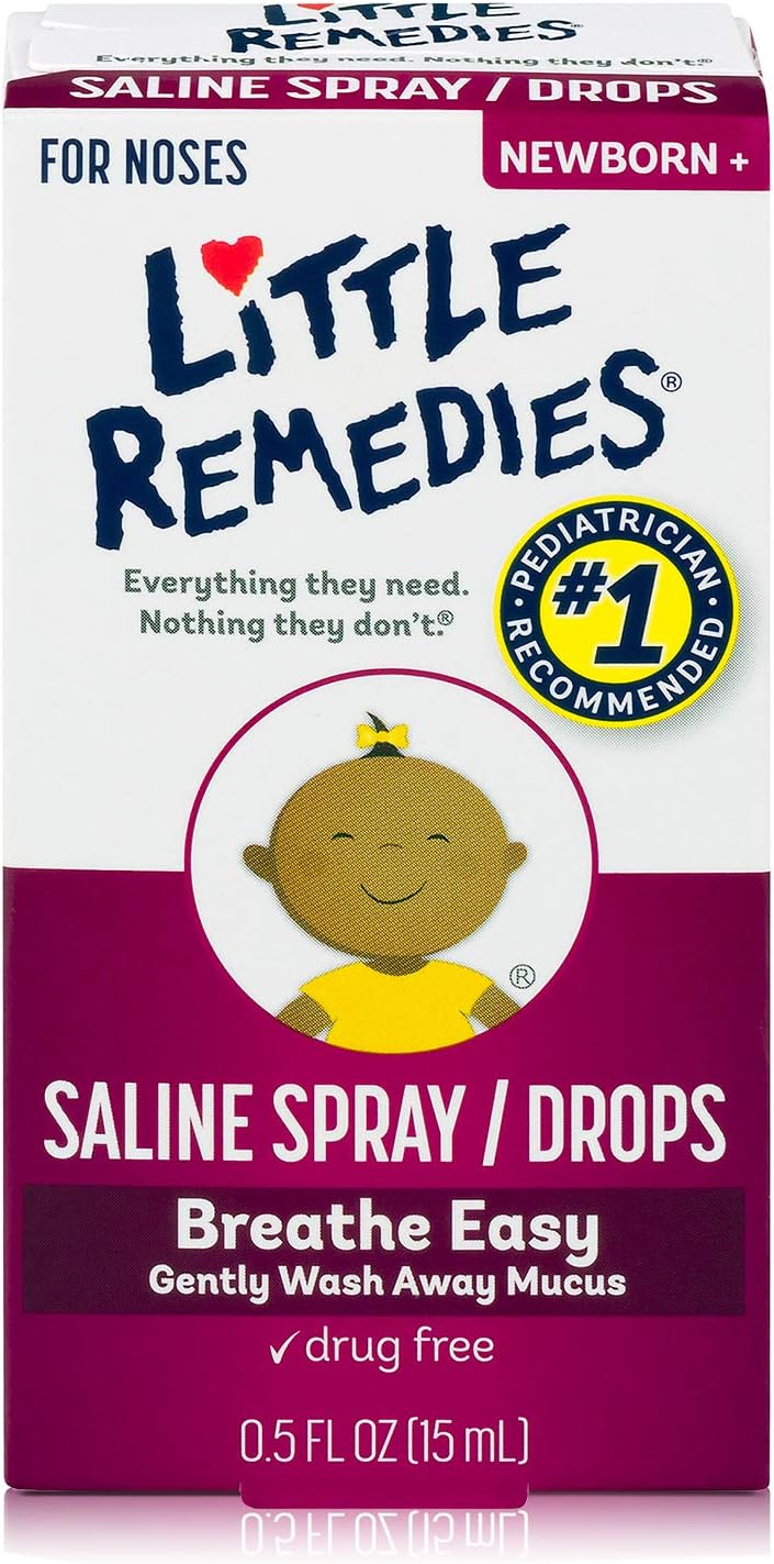 Little Remedies Saline Spray and Drops, Safe for Newborns, 0.5 fl oz - Image 2
