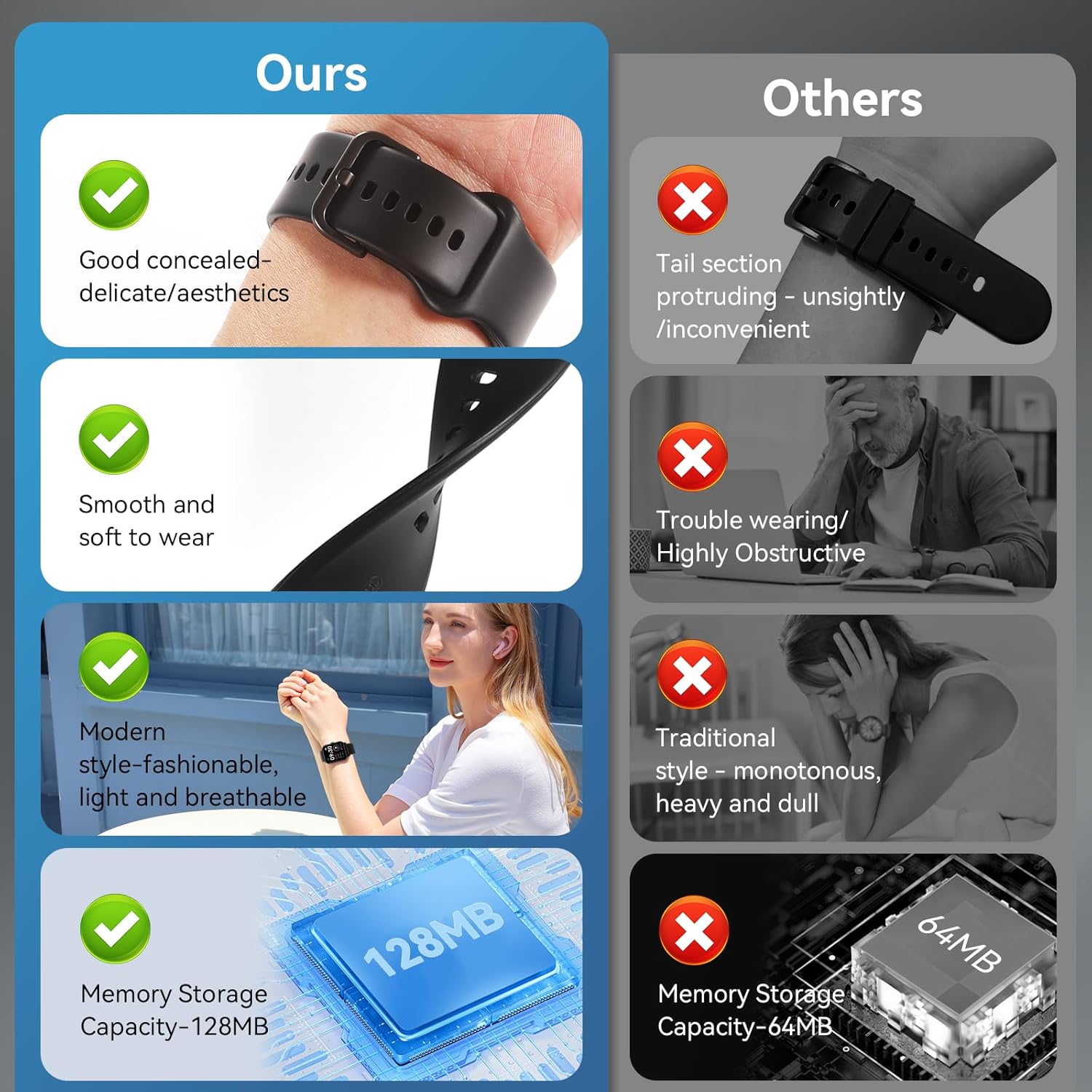 Smart Watch, 1.85" HD Smartwatch for Men Women (Answer/Make Calls), Fitness Watch with Heart Rate/Sleep/IP68 Waterproof/120+ Sports Modes, Pedometer, Android Smart Watch for Android iOS - Image 8