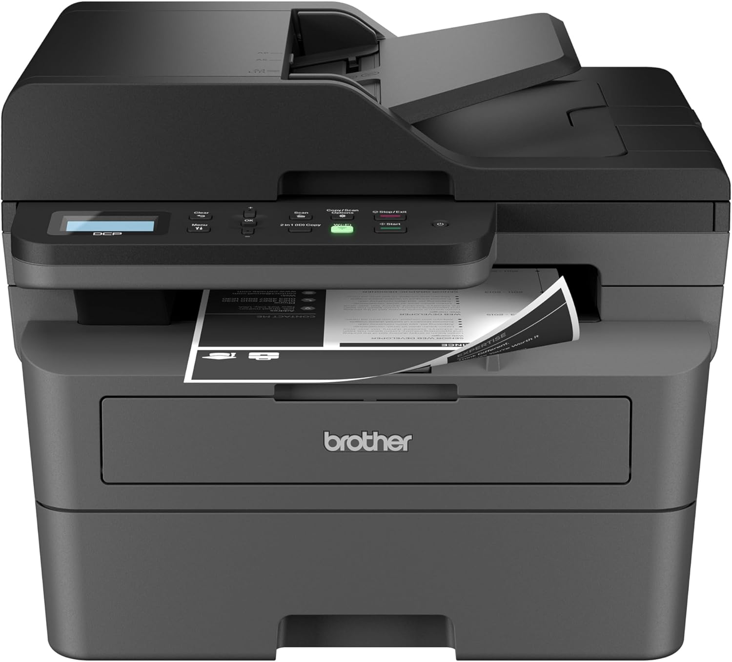 Brother DCP-L2640DW Wireless Compact Monochrome Multi-Function Laser Printer with Copy and Scan, Duplex, Mobile, Black & White | Includes Refresh Subscription Trial(1), Amazon Dash Replenishment Ready - Image 2