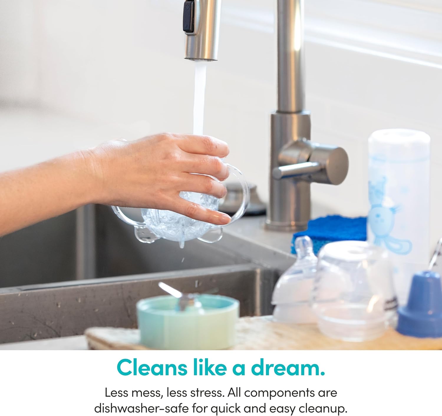 NutriBullet NBY-50100 Baby Complete Food-Making System, 32-Oz, White, Blue, Clear - Image 10