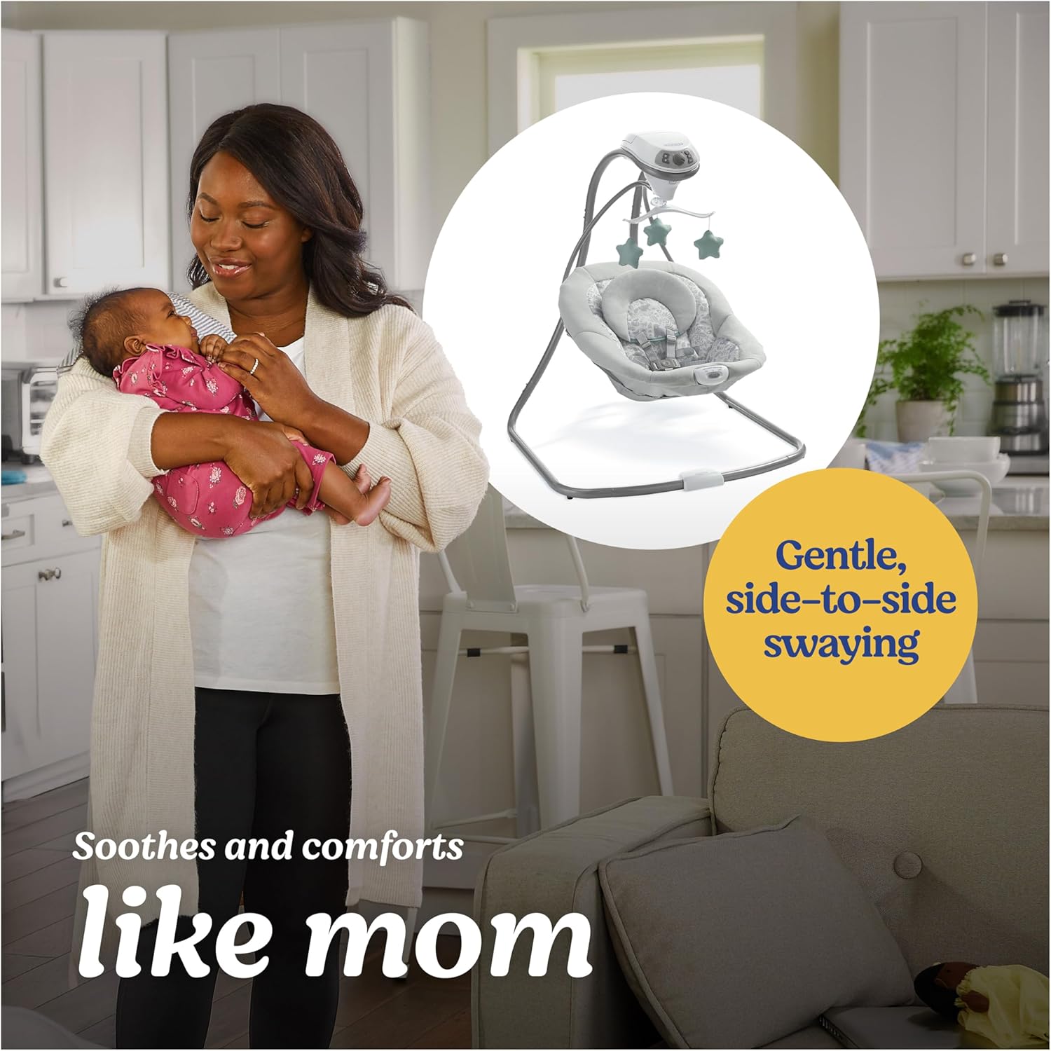 Graco Simple Sway Swing, Ivy - Image 3