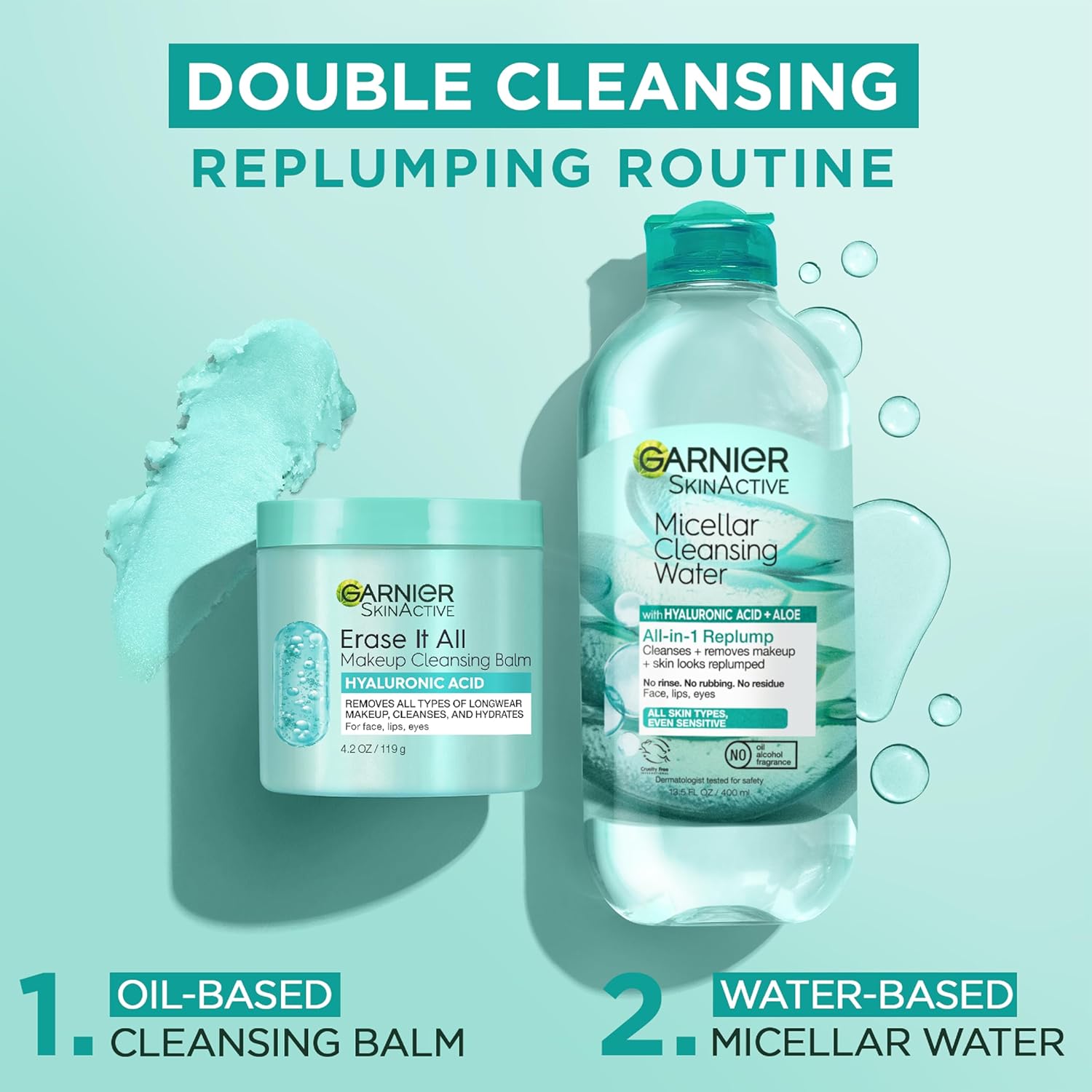 Garnier Erase It All Makeup Cleansing Balm with Hyaluronic Acid, Replumping Facial Cleanser and Makeup Remover, 4.2 Oz - Image 4