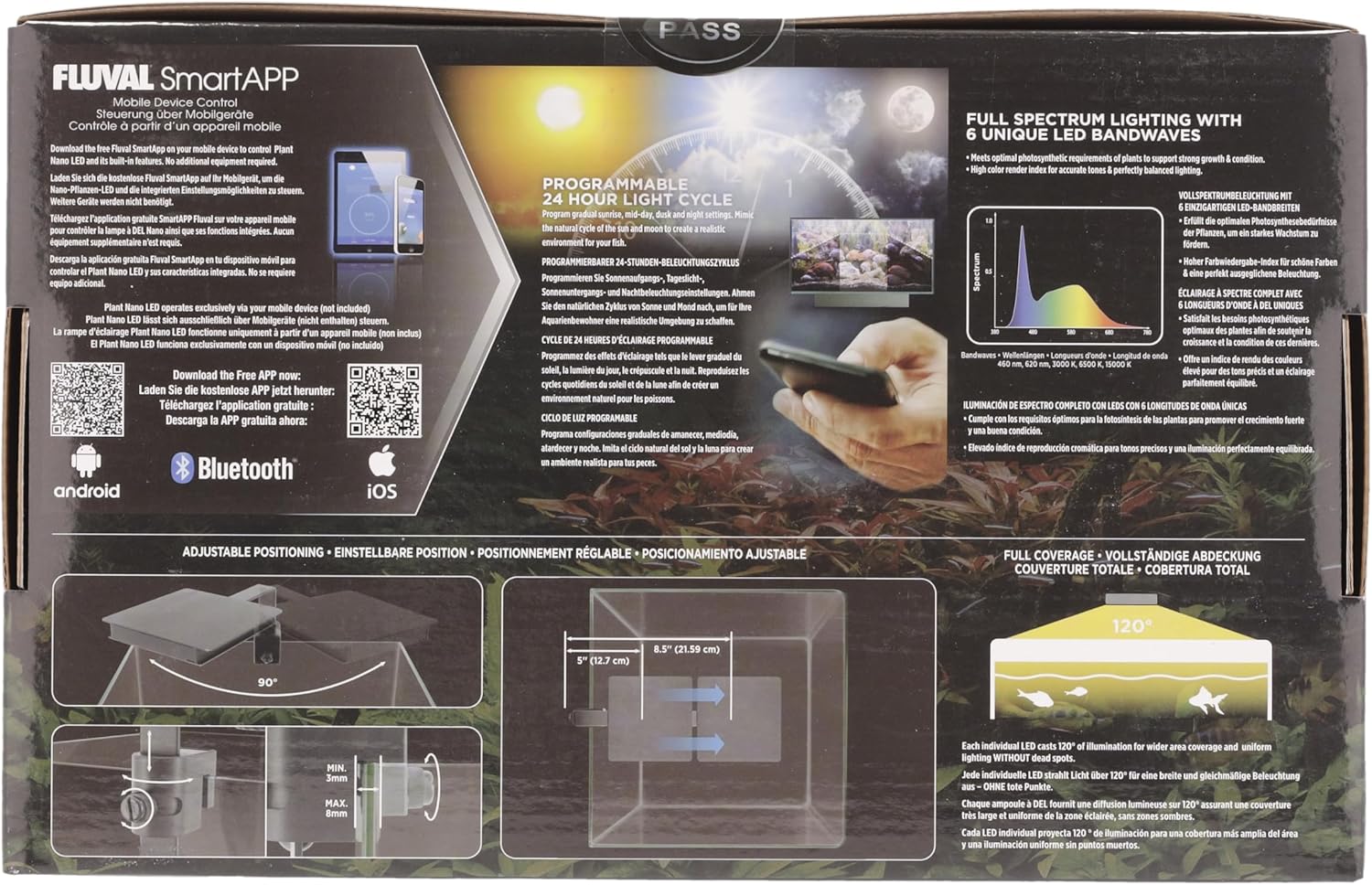 Fluval Plant Nano LED Aquarium Lighting with Bluetooth, 15 Watts - Image 8