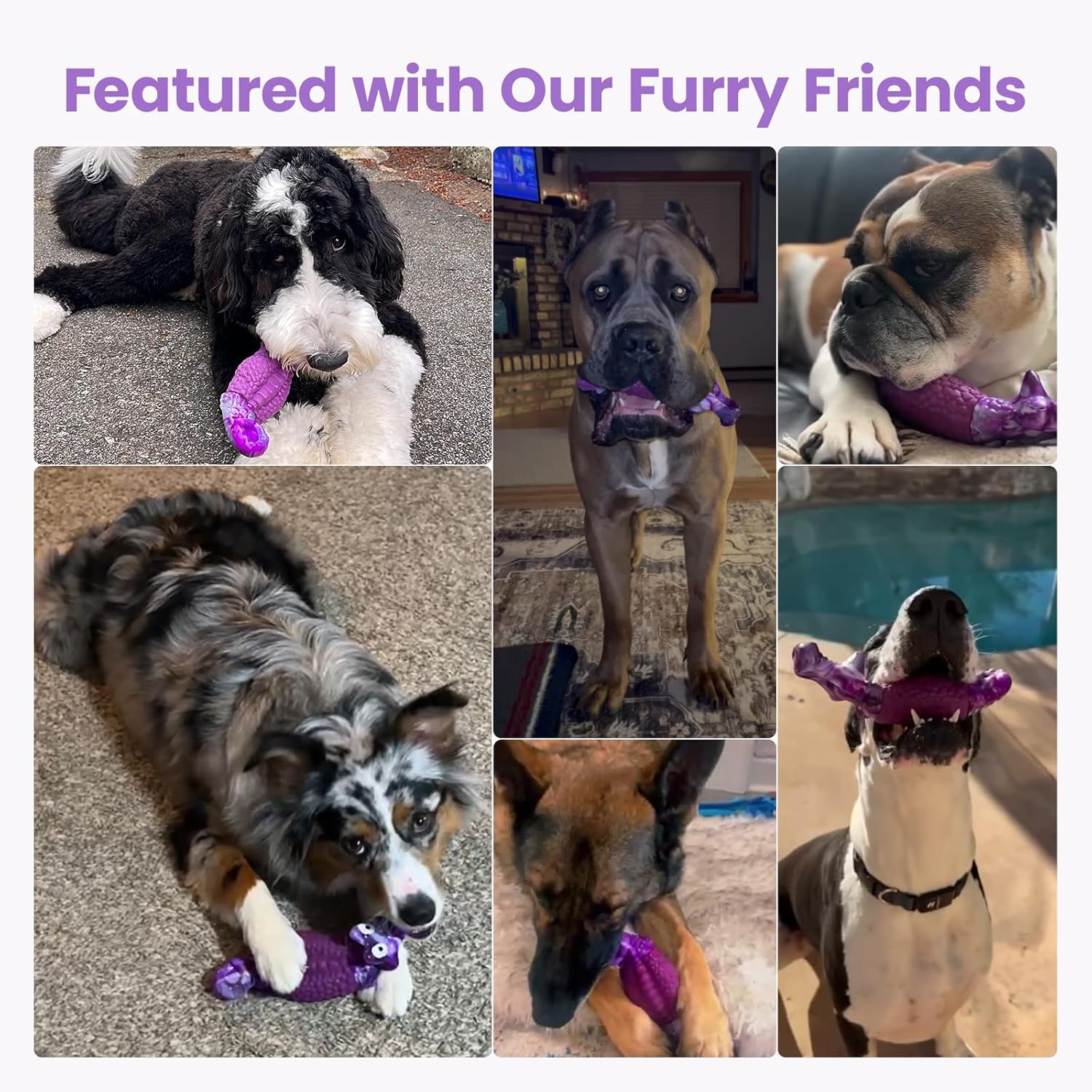 HGB Tough Dog Chew Toys for Aggressive Chewers, Squeaky Indestructible Dog Toy to Keep Them Busy & Reduce Boredom for Medium, Large Breed - Image 8