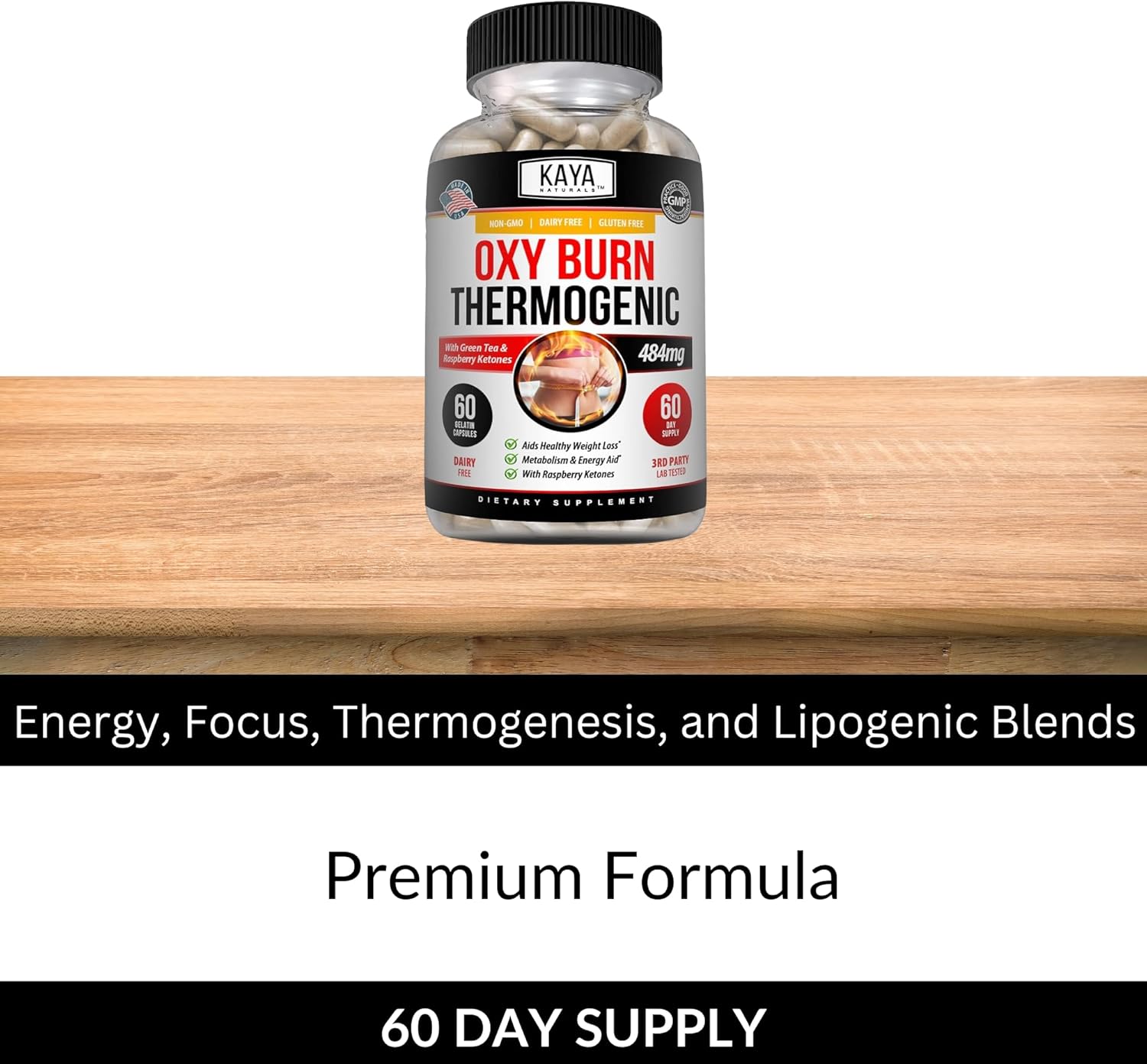 Kaya Naturals Supreme Fat Burner - Weight Loss Pills Women & Men - Appetite Suppressant Supplement - Powerful Thermogenic Diet Pills - Natural Energy Boost Oxy Burn 60 Count - Image 6