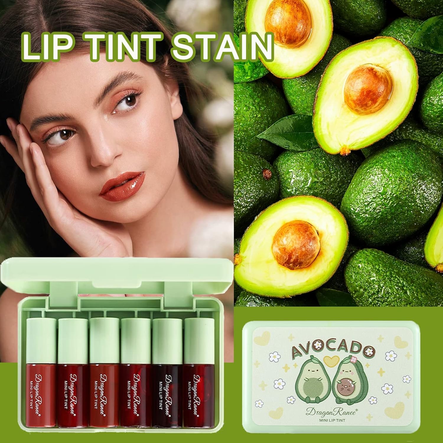 6 Colors Lip Tint Stain Set,Korean Velvet Water Lip Tint,Natural Lip and Cheek Tint, Long lasting Non-Stick Cup Waterproof Lip Tint Makeup - Image 4