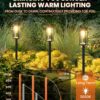Solar Pathway Lights Outdoor,8 Pack Bright Solar Lights Outdoor,IP65 Waterproof Solar Garden Lights Solar Powered Landscape Lighting for Yard Patio Walkway Driveway Pathway (Warm White) - Image 6