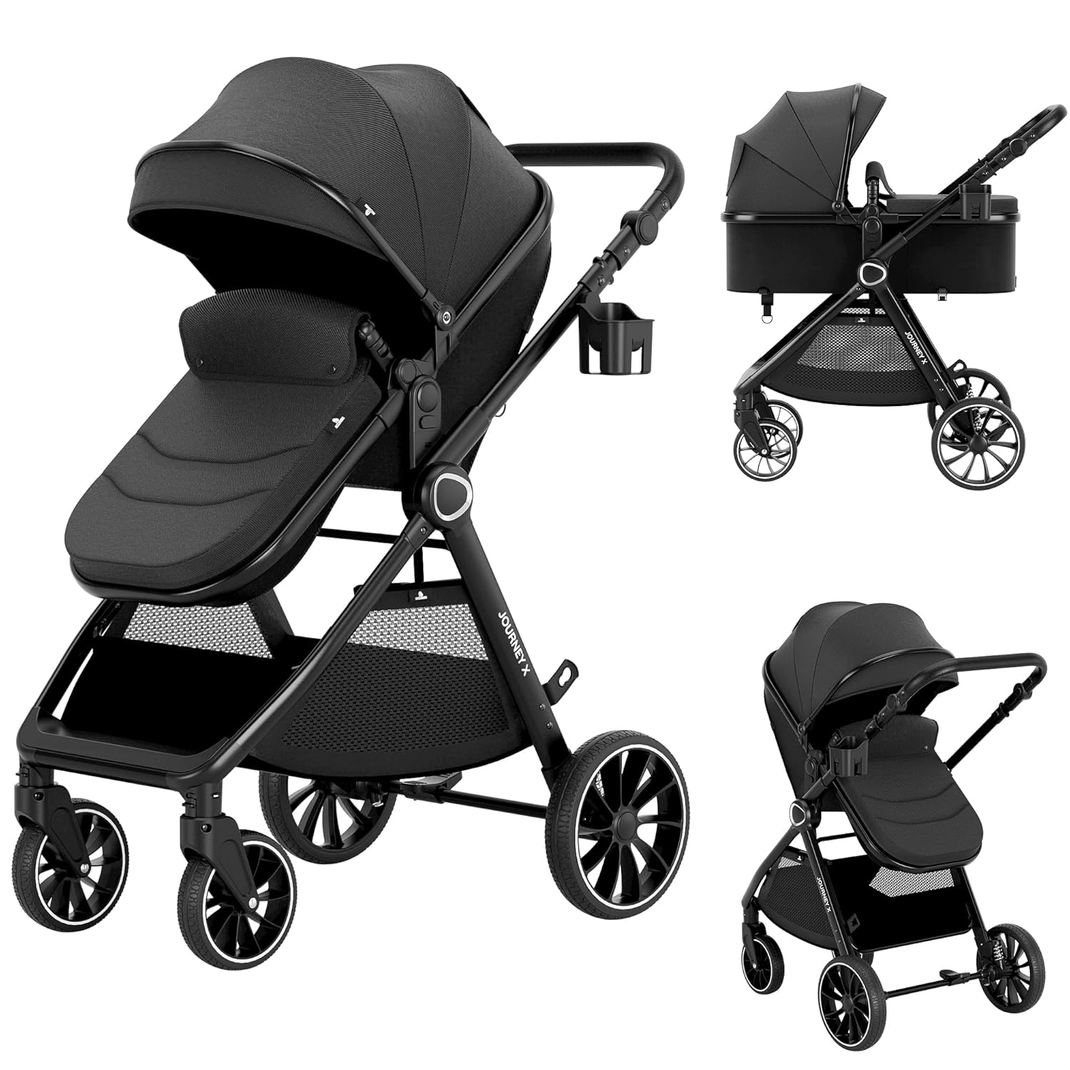 Baby Stroller 2 in 1 Newborn Convertible Stroller Bassinet for Infant New Born Pushchair 0-36 Month - Image 2
