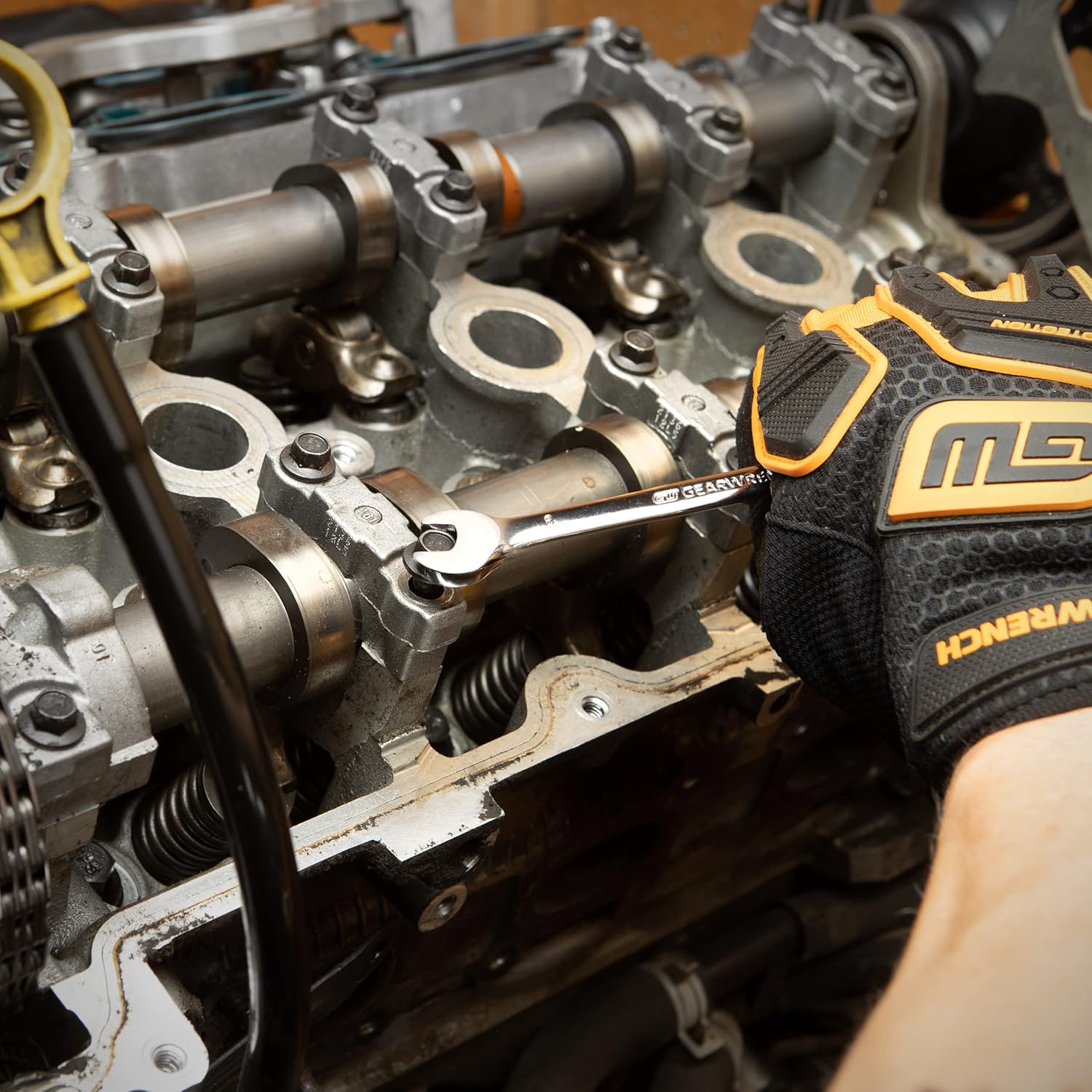 GEARWRENCH 30 Piece 12 Point Ratcheting Combination SAE/Metric (1/4-1 in., 8-24 mm) Wrench Set with Wrench Racks - 86702 - Image 6