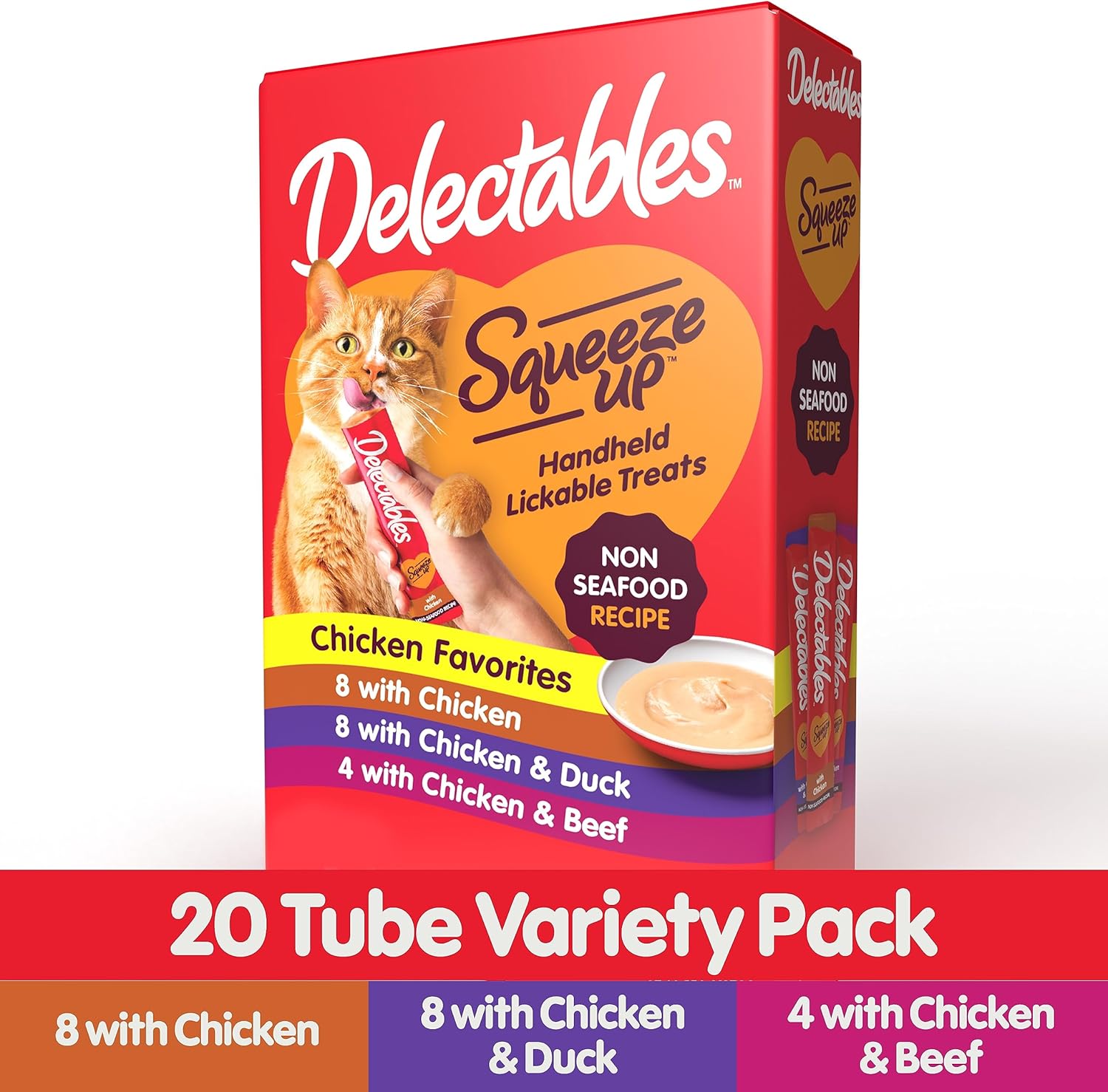 Delectables Squeeze Up Non-Seafood Variety Pack Lickable Cat Treat, 20 Count (Pack of 1) - Image 3
